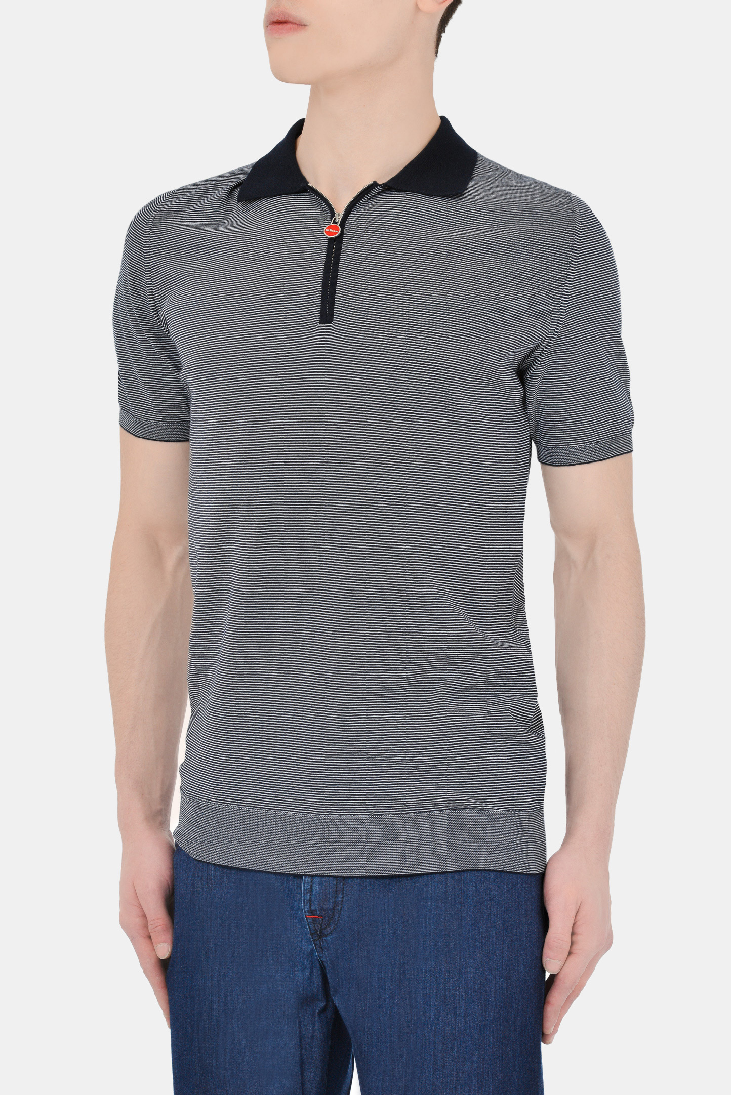 Поло KITON UK939E21V12, цвет: Синий, Мужской