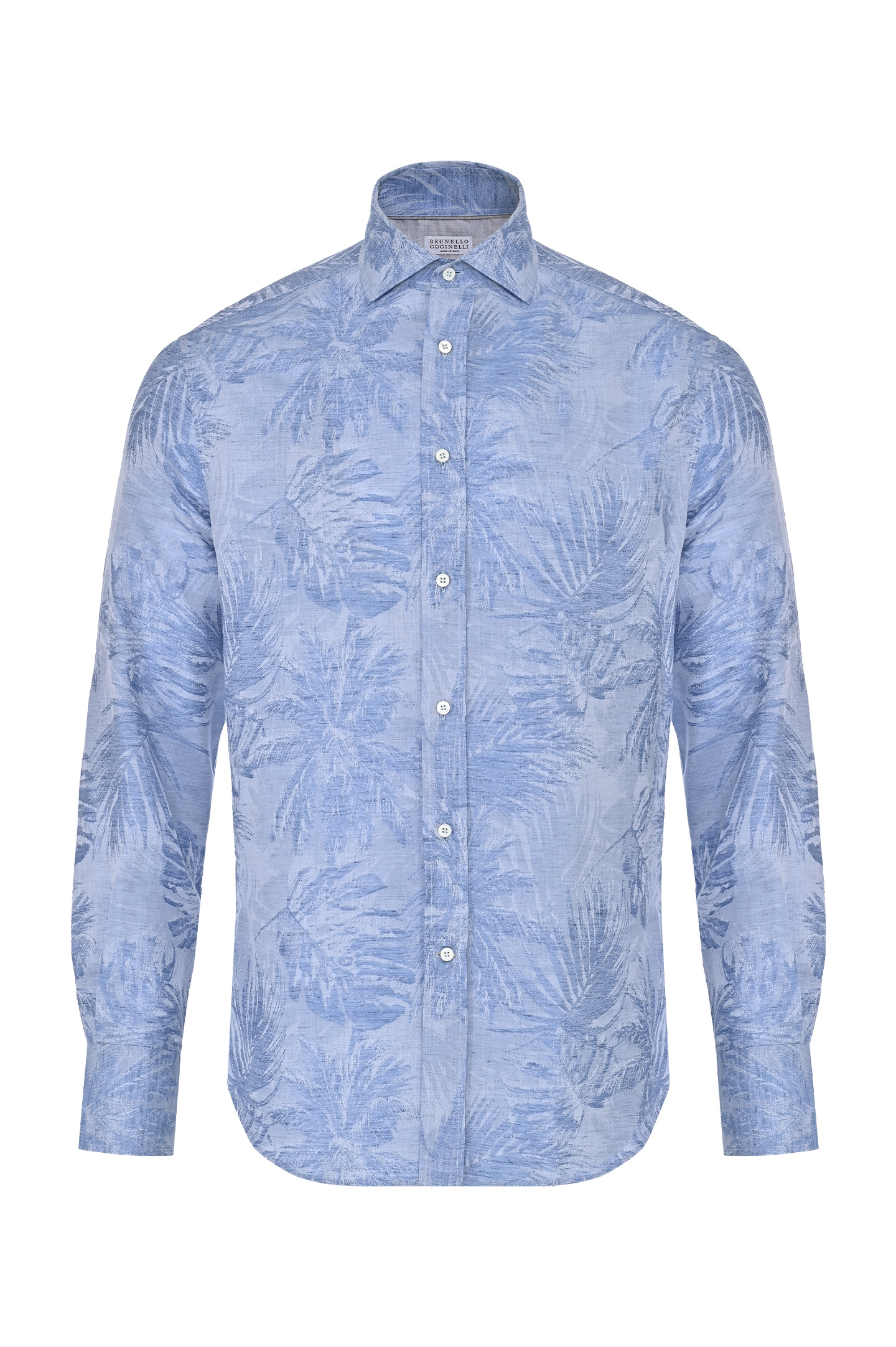 Рубашка BRUNELLO  CUCINELLI MM6321718, цвет: Голубой, Мужской