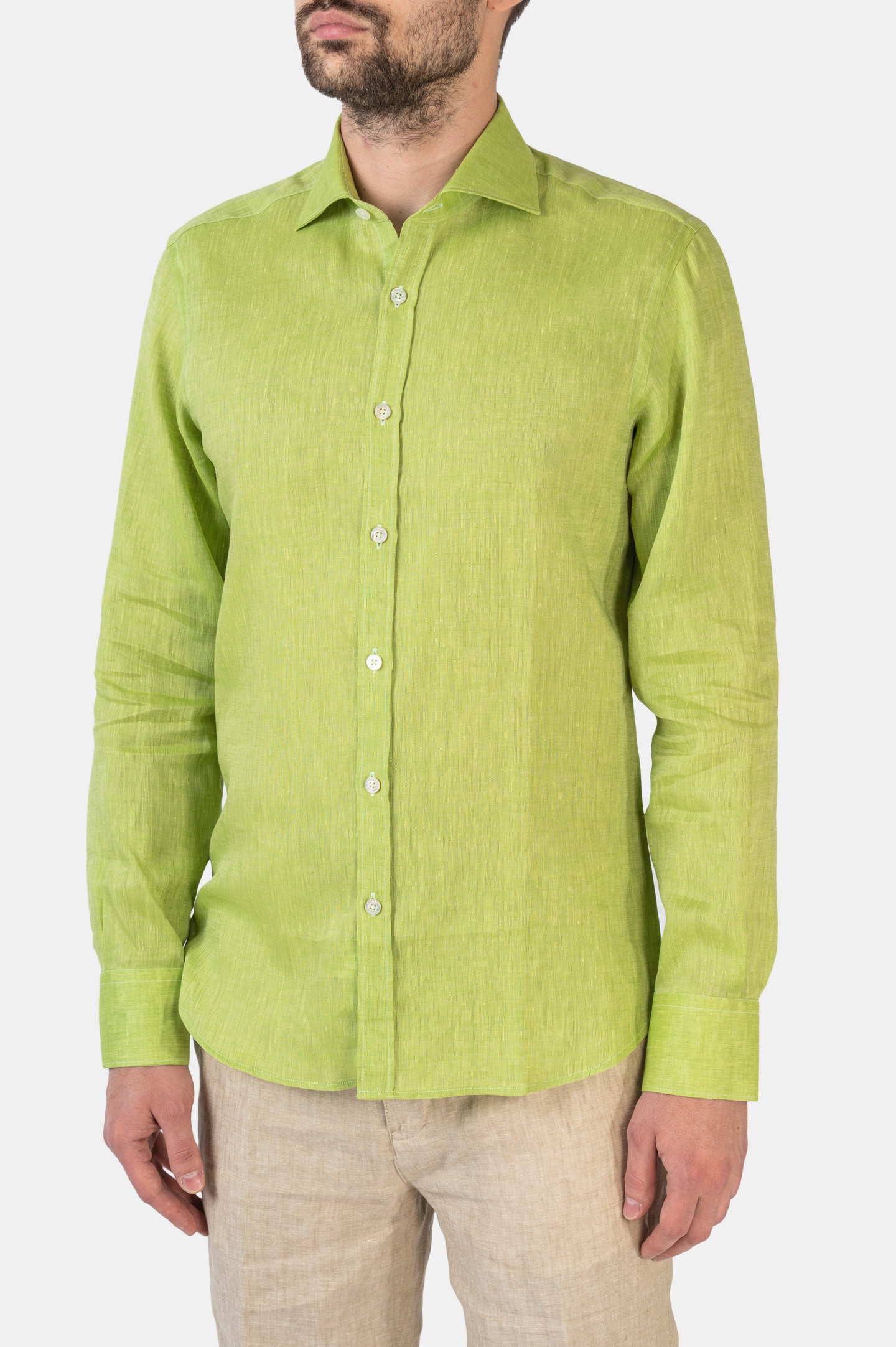 Рубашка CANALI GH02110/801 LXB1, цвет: Зеленый, Мужской