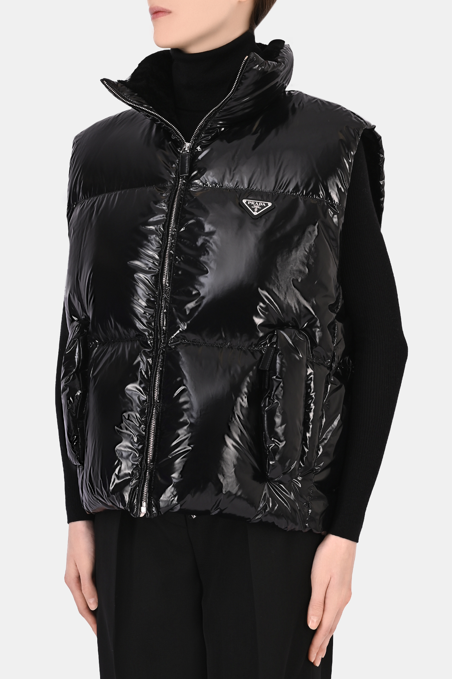 Жилет PRADA 29Y974 1ZAH, цвет: Черный, Женский