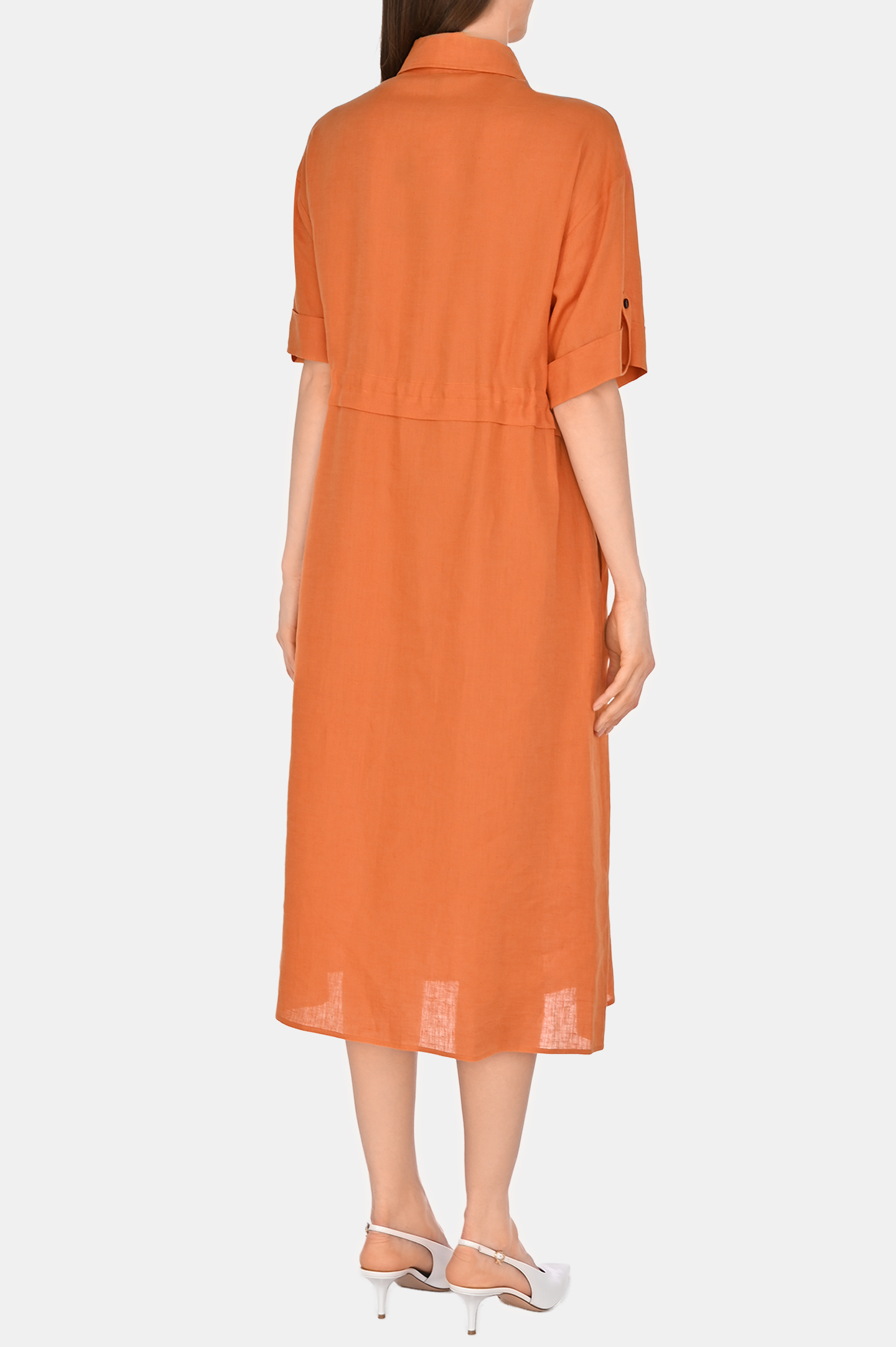 Платье KITON D59366H092850, цвет: Оранжевый, Женский