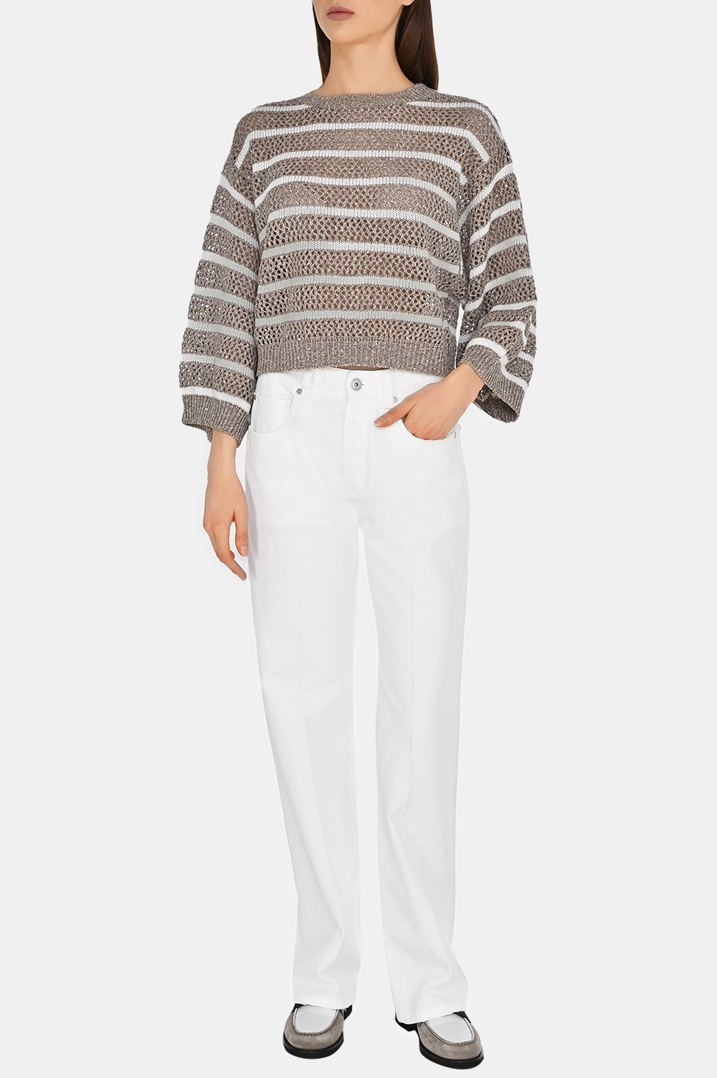 Лоферы (Туфли) BRUNELLO  CUCINELLI MZSFG2870, цвет: Разноцветный, Женский