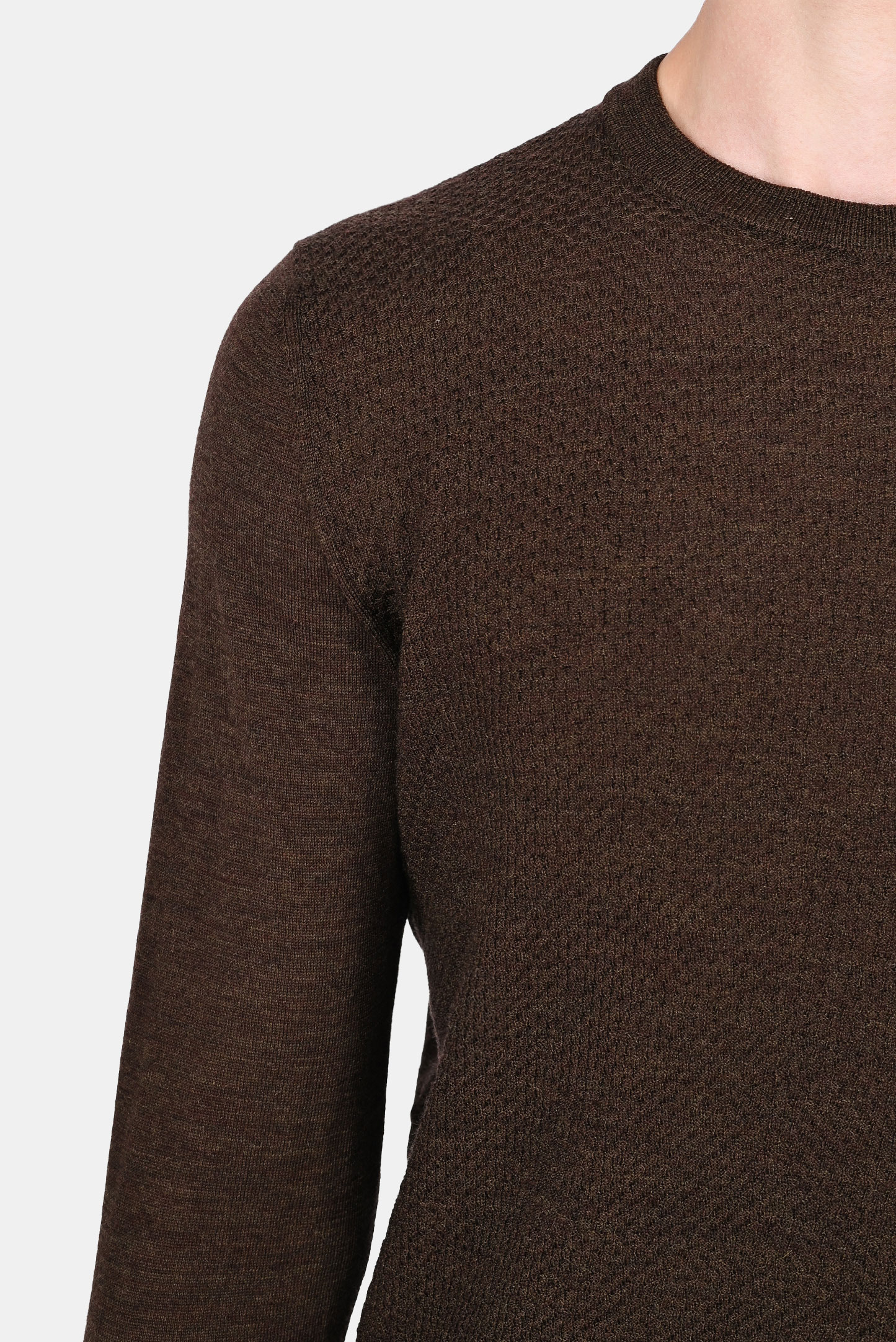 Свитер CANALI MK01260 C0821, цвет: Коричневый, Мужской