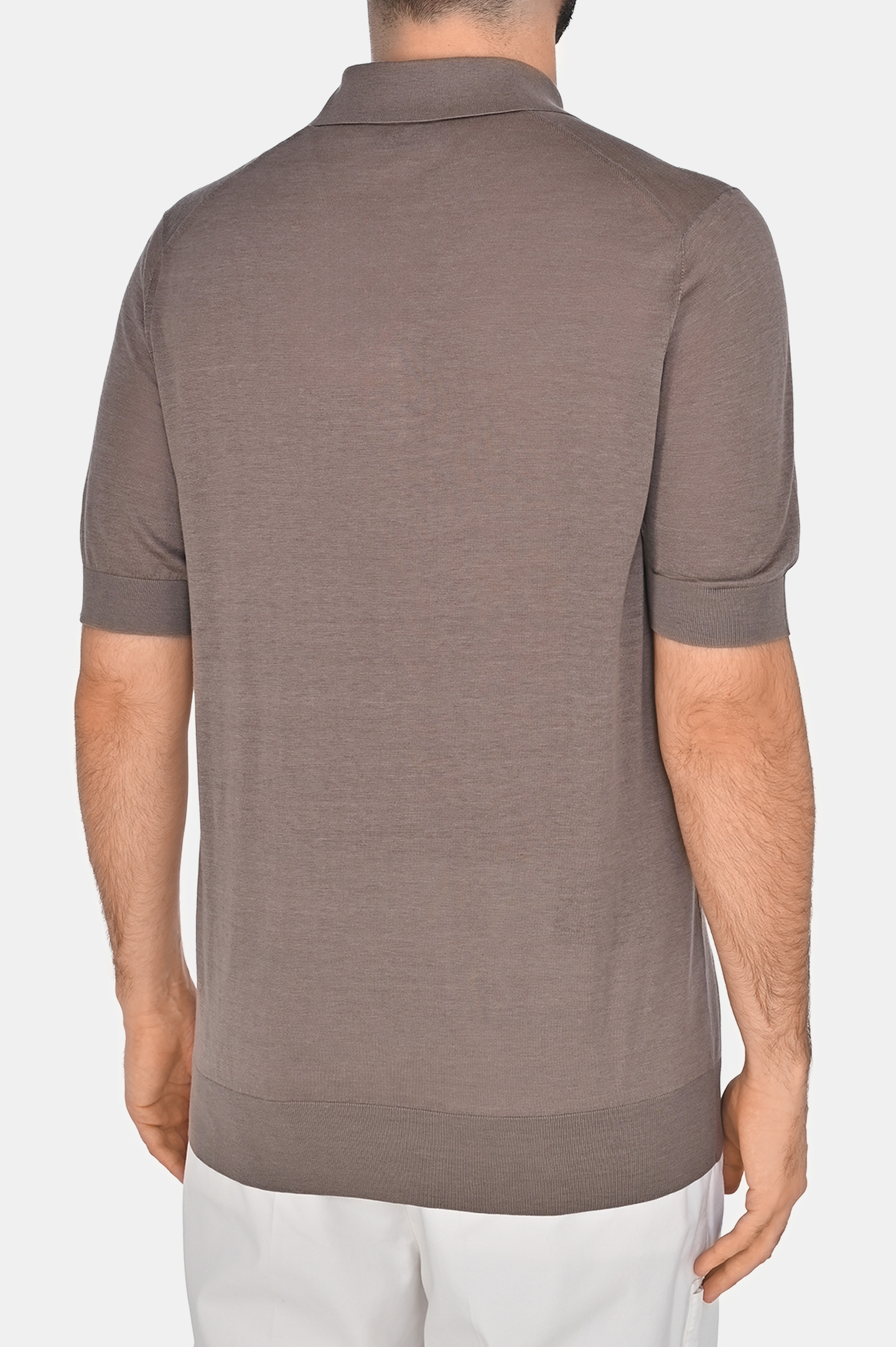 Поло BRUNELLO  CUCINELLI MNB805405, цвет: Коричневый, Мужской