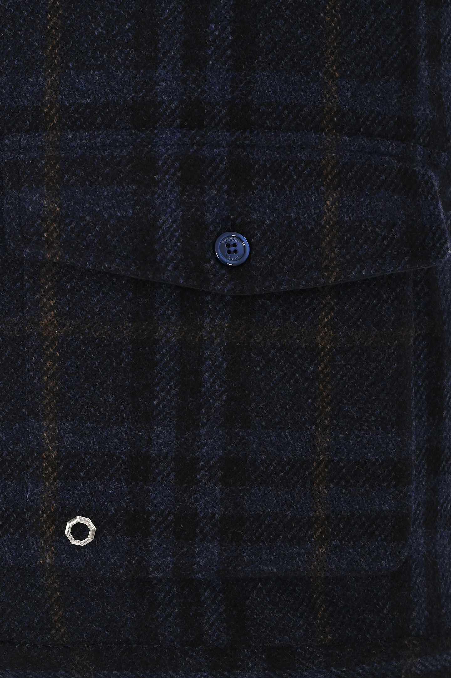Рубашка-пиджак из шерсти и кашемира STEFANO RICCI MC007099 WC005P, цвет: Темно-синий, Мужской