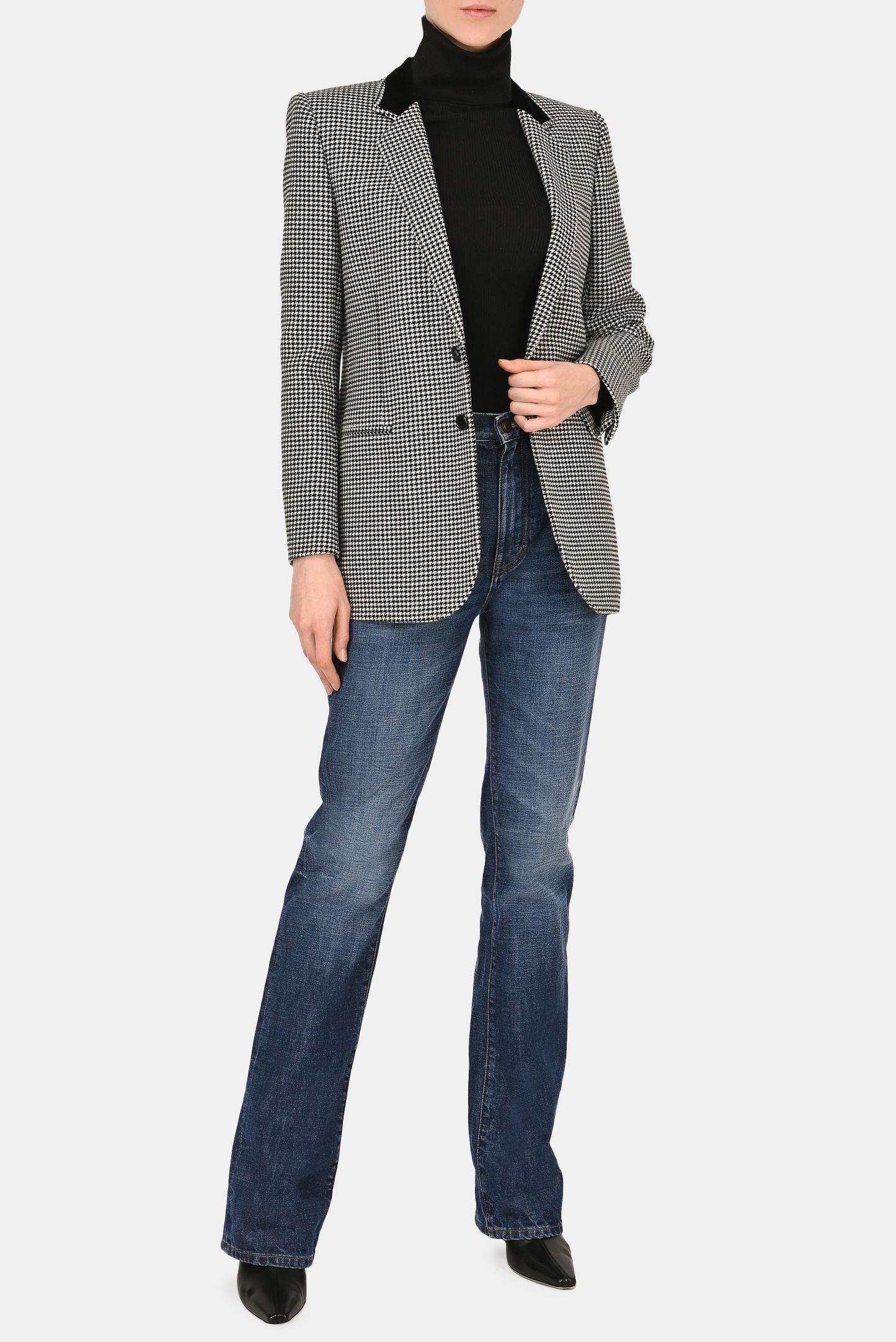 Джинсы SAINT LAURENT 644332 Y10GA 4156, цвет: Синий, Женский