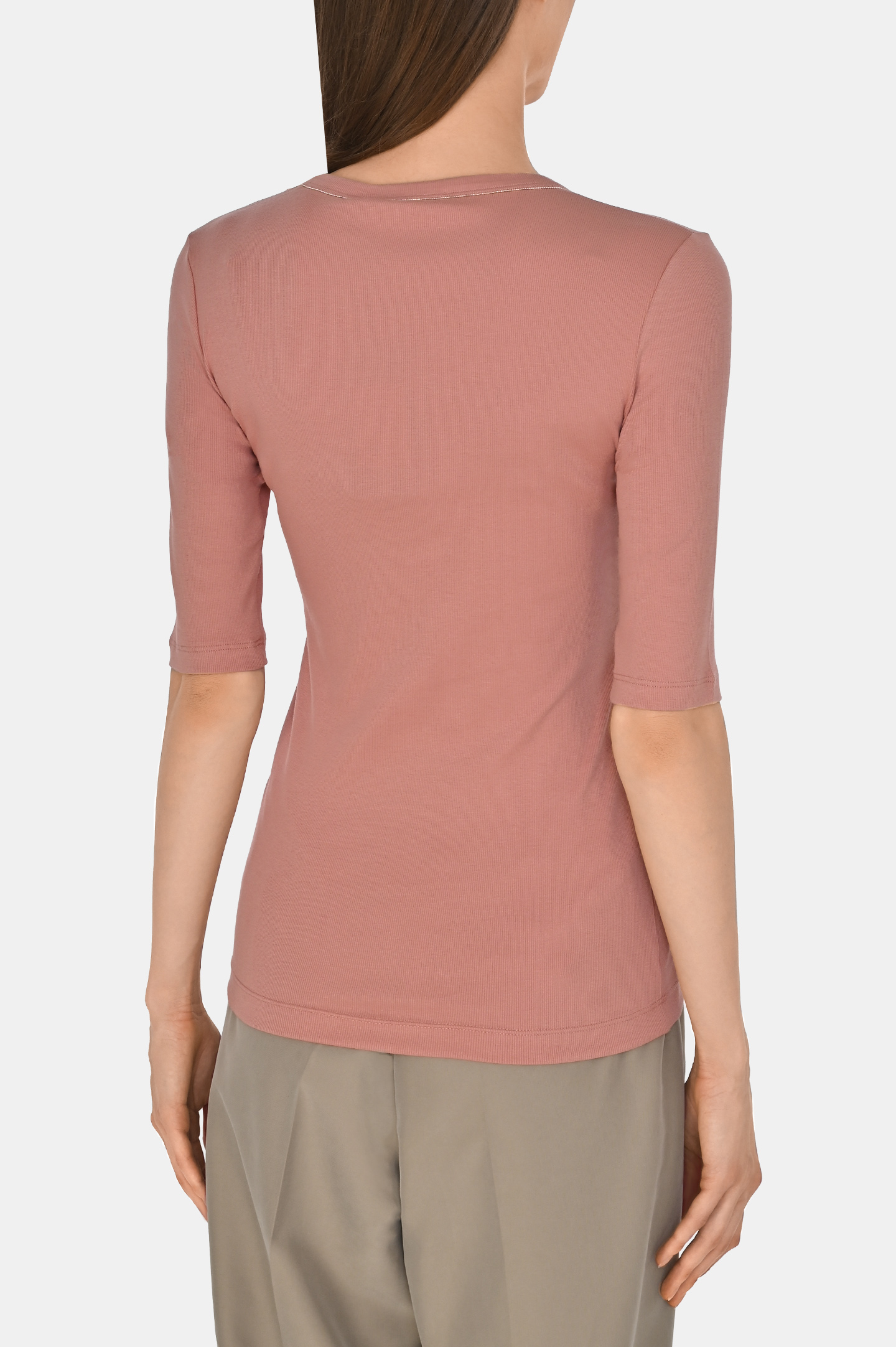 Футболка FABIANA FILIPPI JED265F151, цвет: Персиковый, Женский
