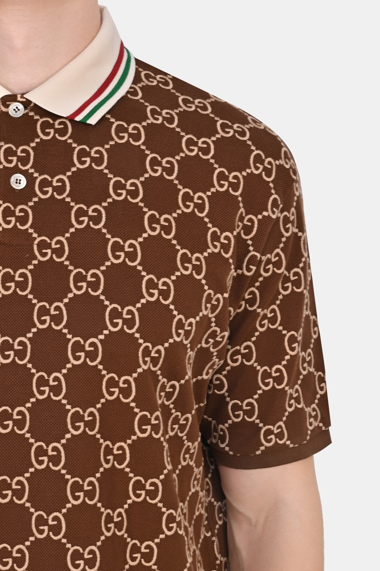 Поло GUCCI 598956 XJB0U, цвет: Коричневый, Мужской