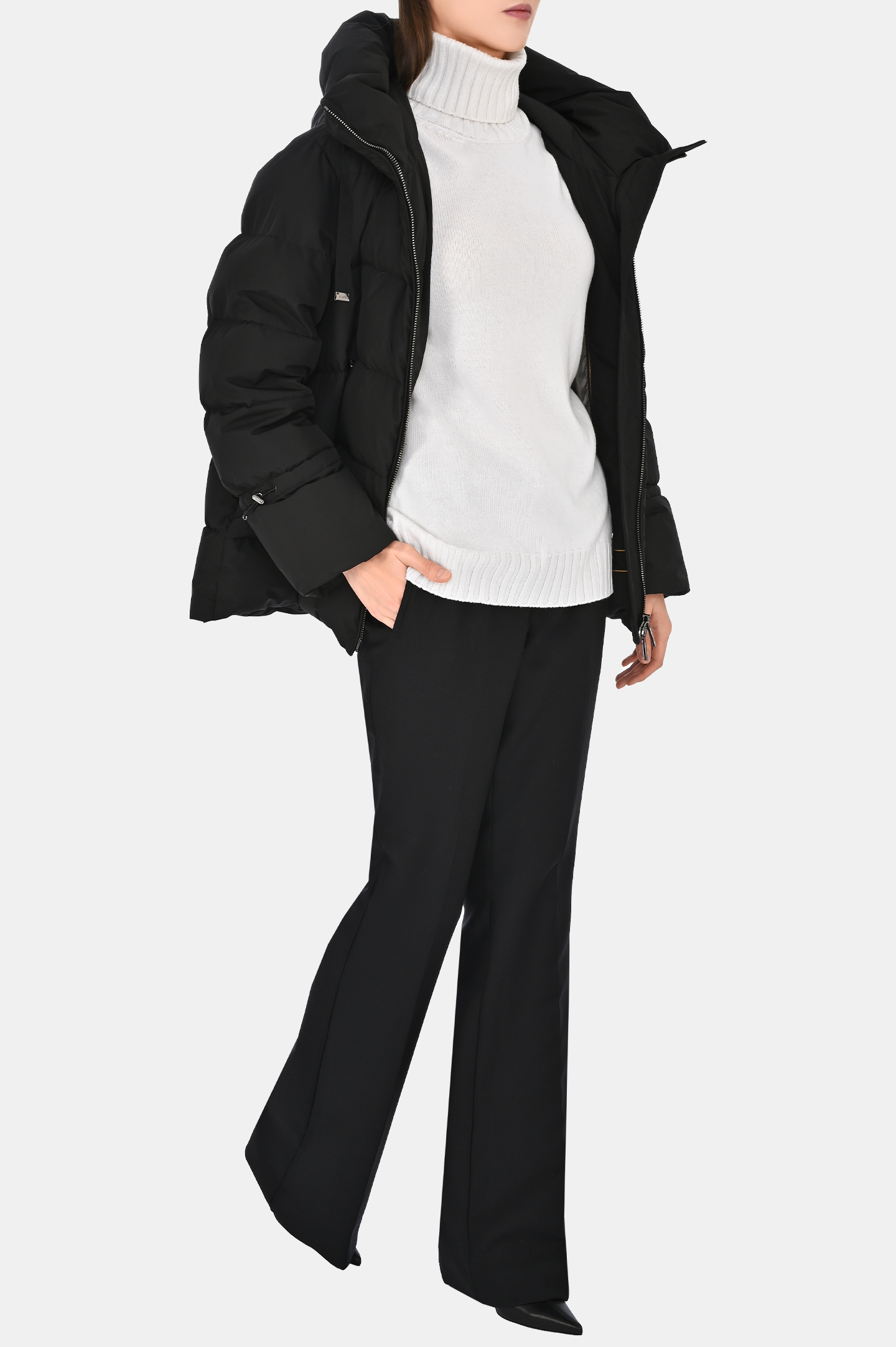 Куртка MOORER MODPI200001-TEPA023, цвет: Черный, Женский