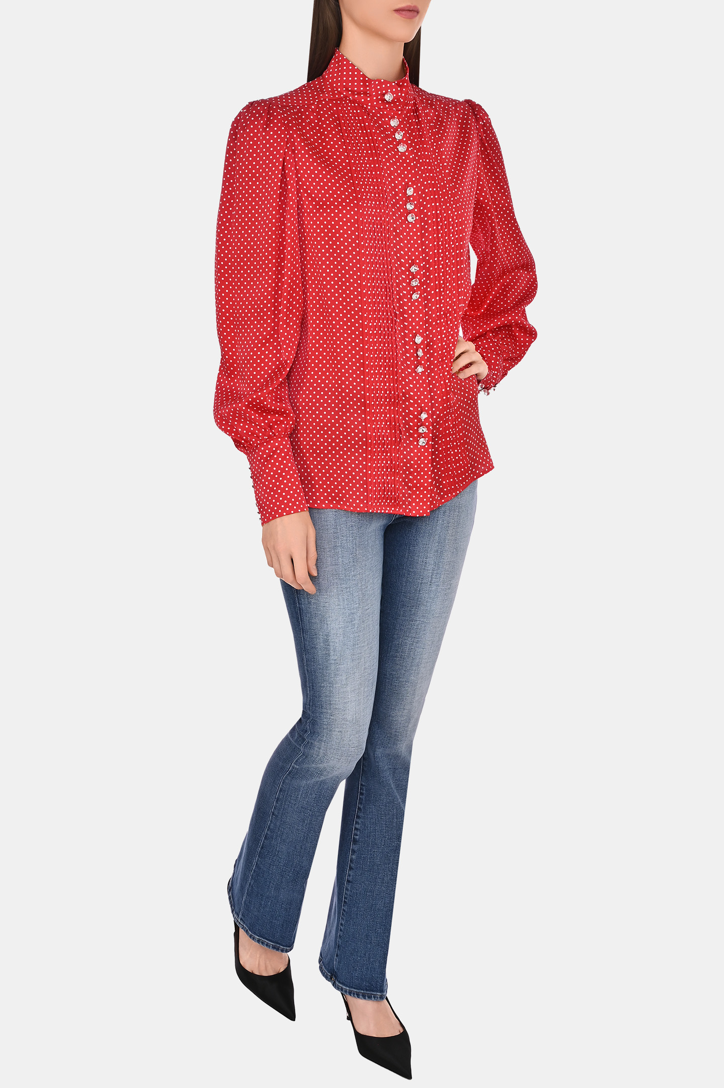 Блуза ALEXANDRE VAUTHIER 231SH1800 1808, цвет: Красный, Женский