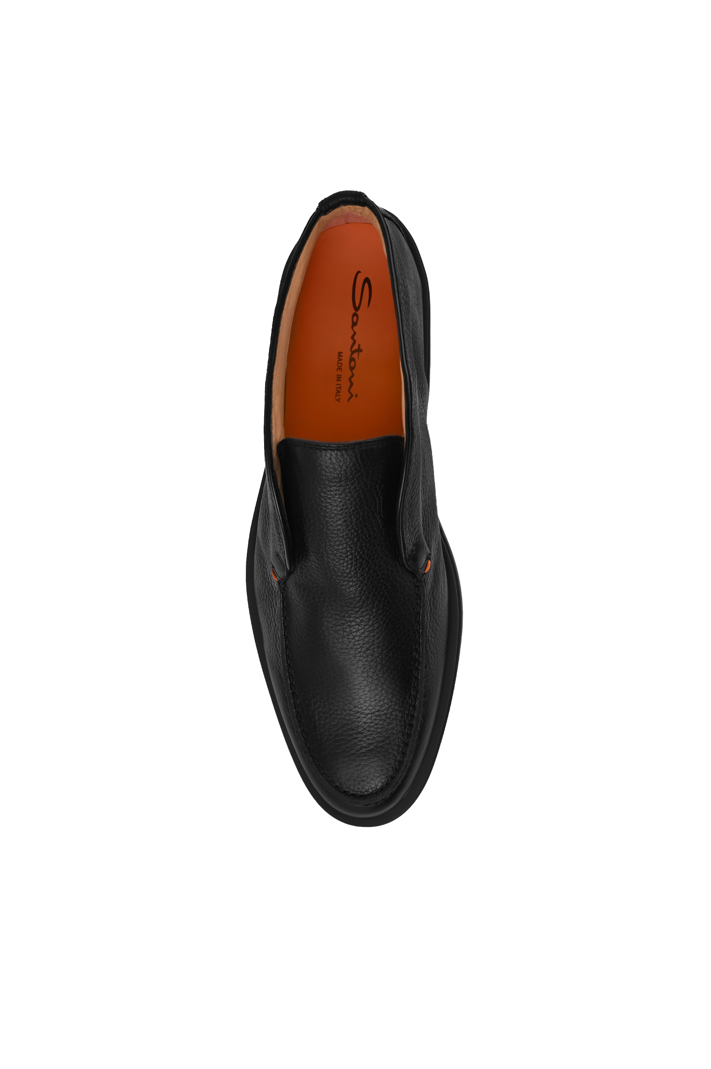 Кожаные лоферы SANTONI MGDG17823SMOGHASN01, цвет: Черный, Мужской