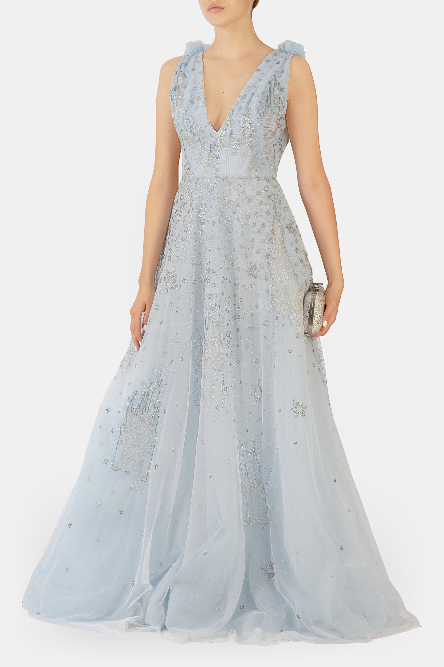 Платье ZUHAIR MURAD 005 TETE001 144115, цвет: Голубой, Женский