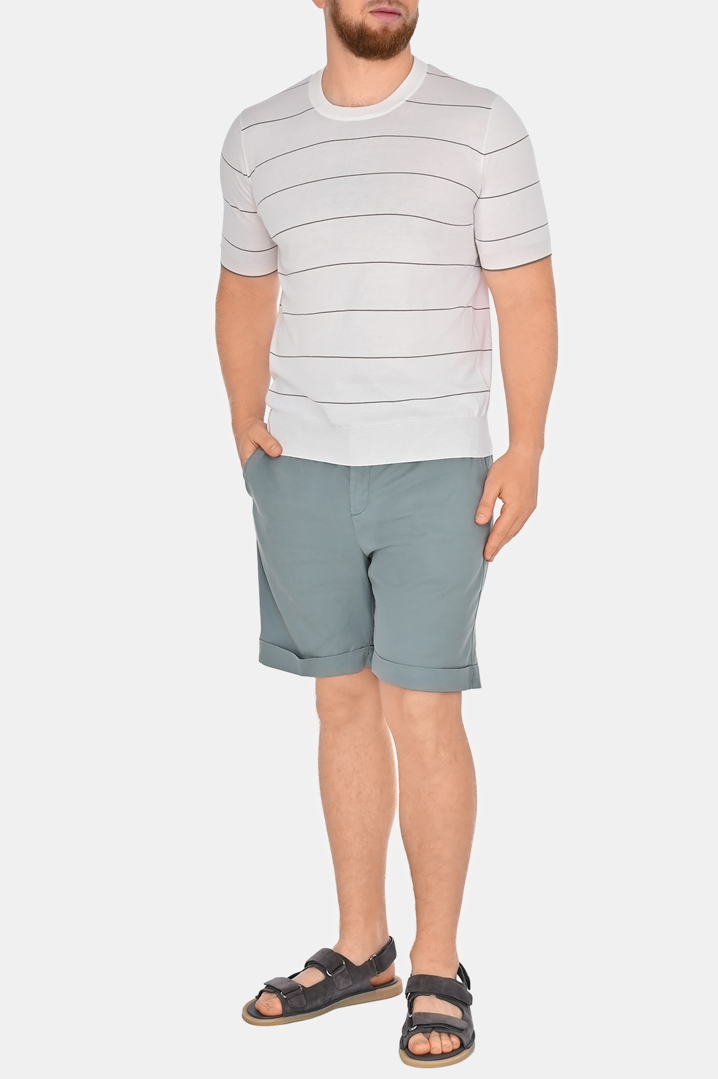 Шорты CANALI PT01355 95606-R, цвет: Зеленый, Мужской