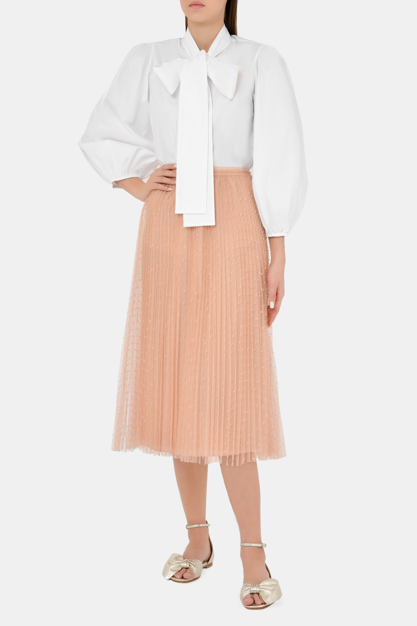 Блуза RED VALENTINO VR3ABE850ES, цвет: Белый, Женский