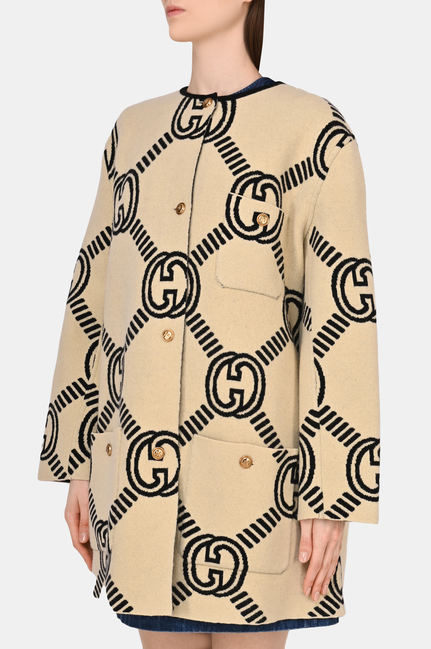 Кардиган GUCCI 678318 XKB5T, цвет: Молочный, Женский
