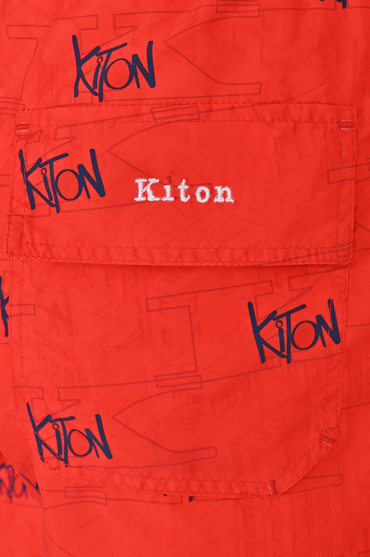 Шорты-плавки с принтом и логтипом KITON UCOM2CK0708D1, цвет: Красный, Мужской