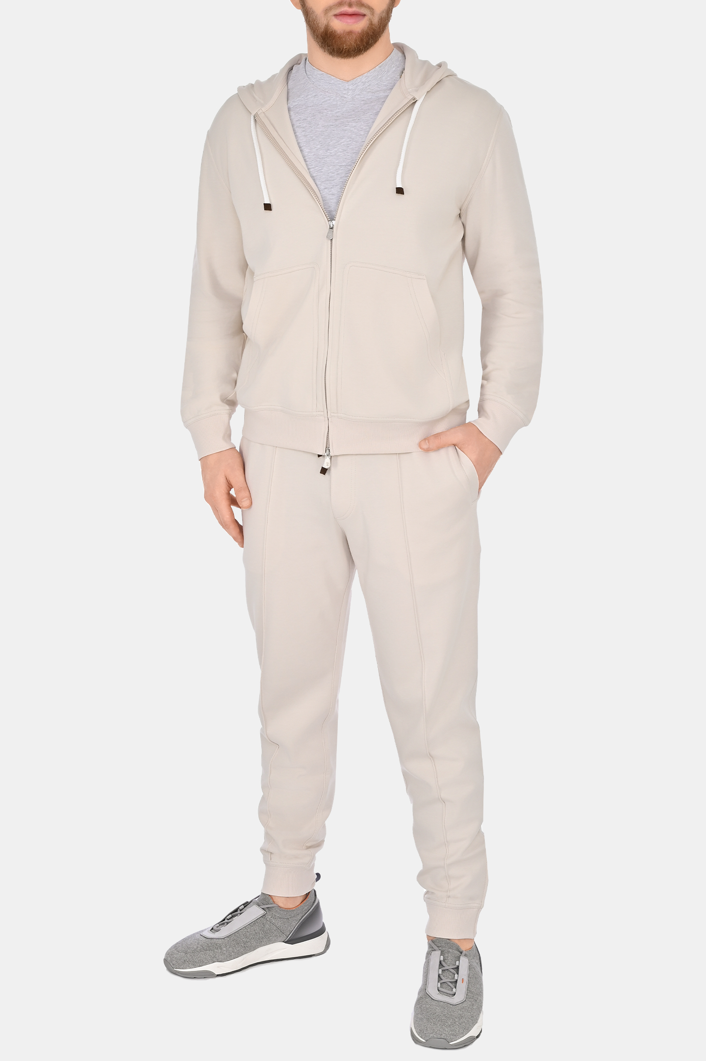 Куртка спорт BRUNELLO  CUCINELLI M0T35B2146, цвет: Молочный, Мужской