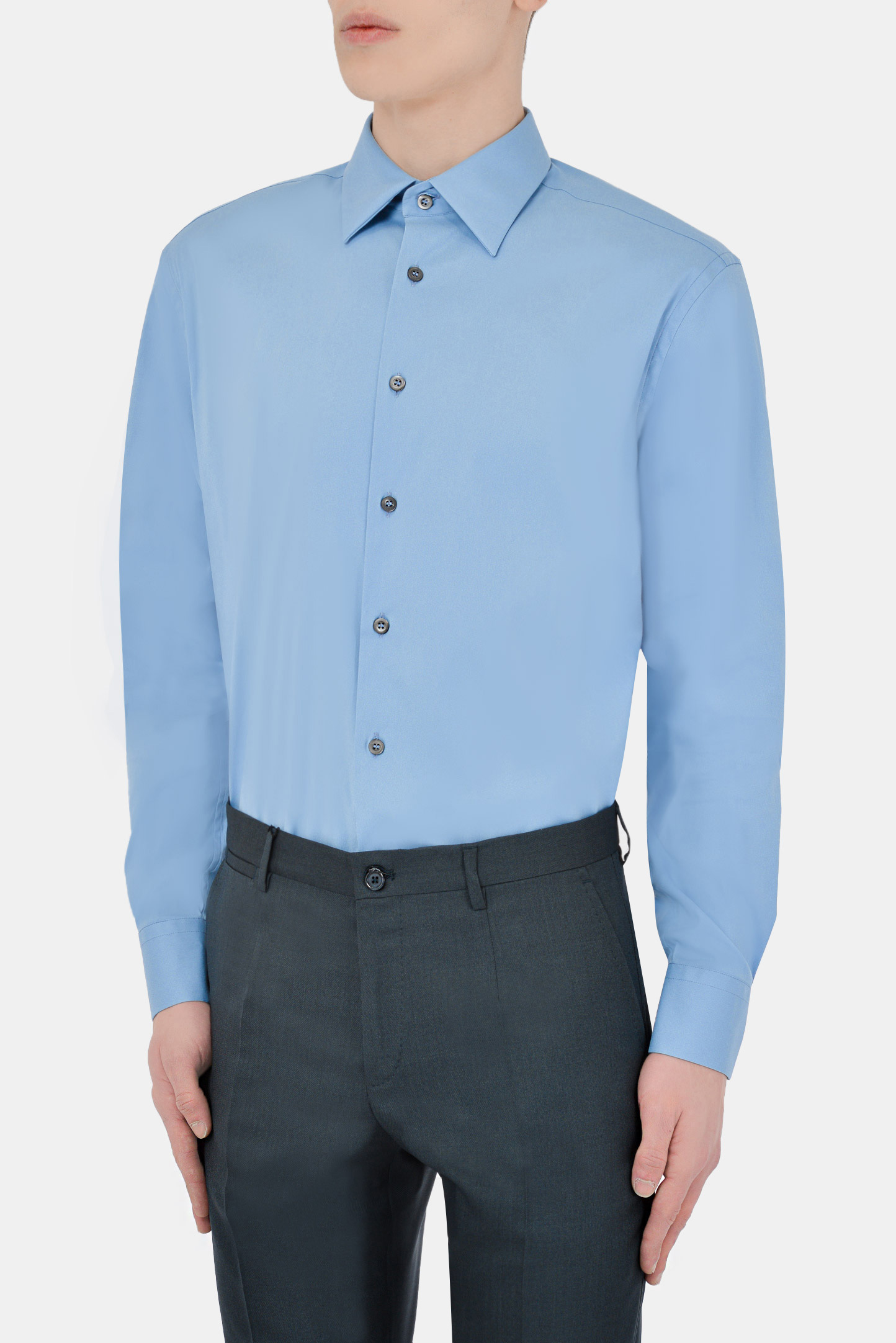 Рубашка PRADA UCM473 F62, цвет: Голубой, Мужской