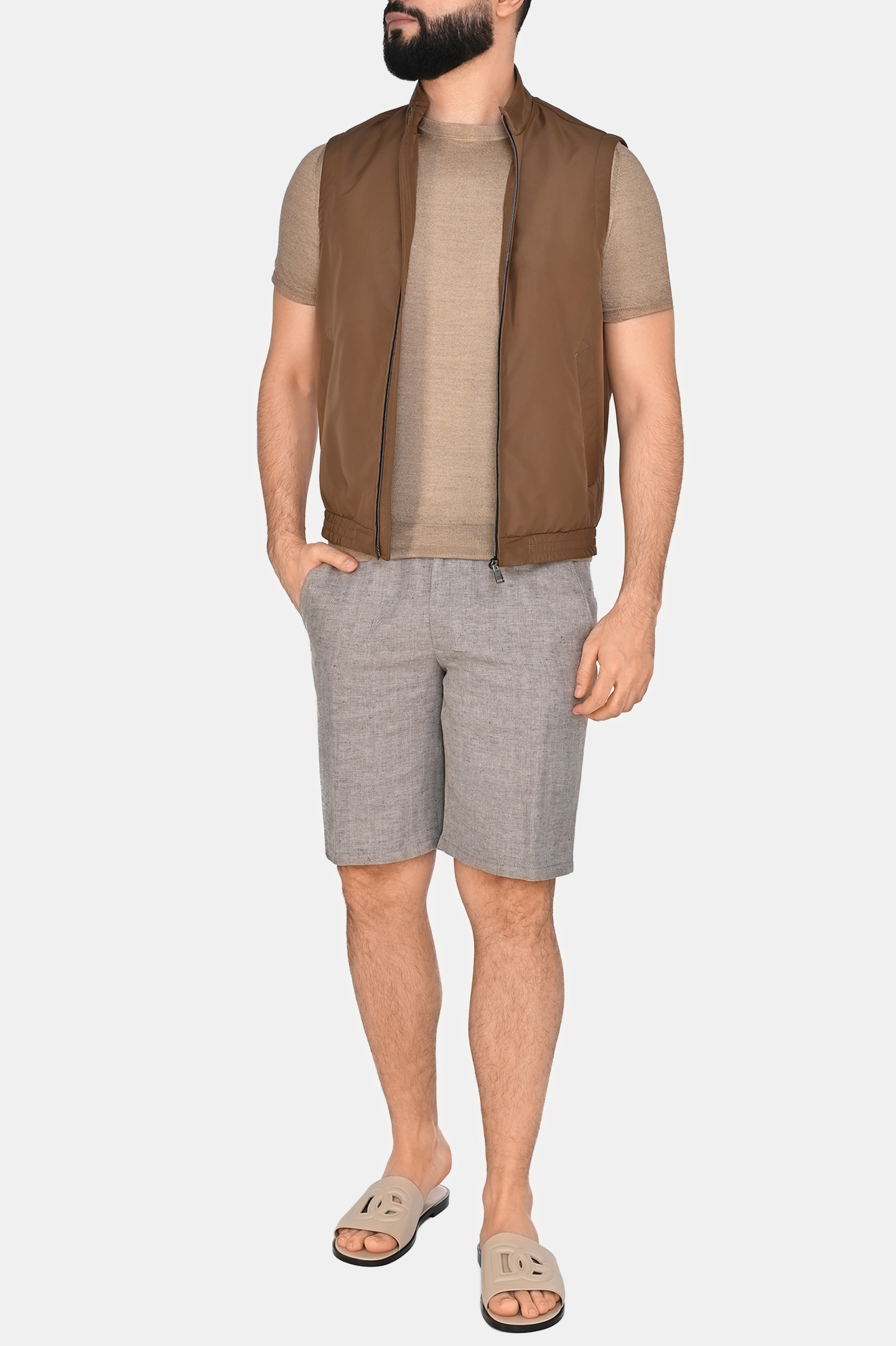 Жилет CANALI SG01121 O40989UG, цвет: Коричневый, Мужской
