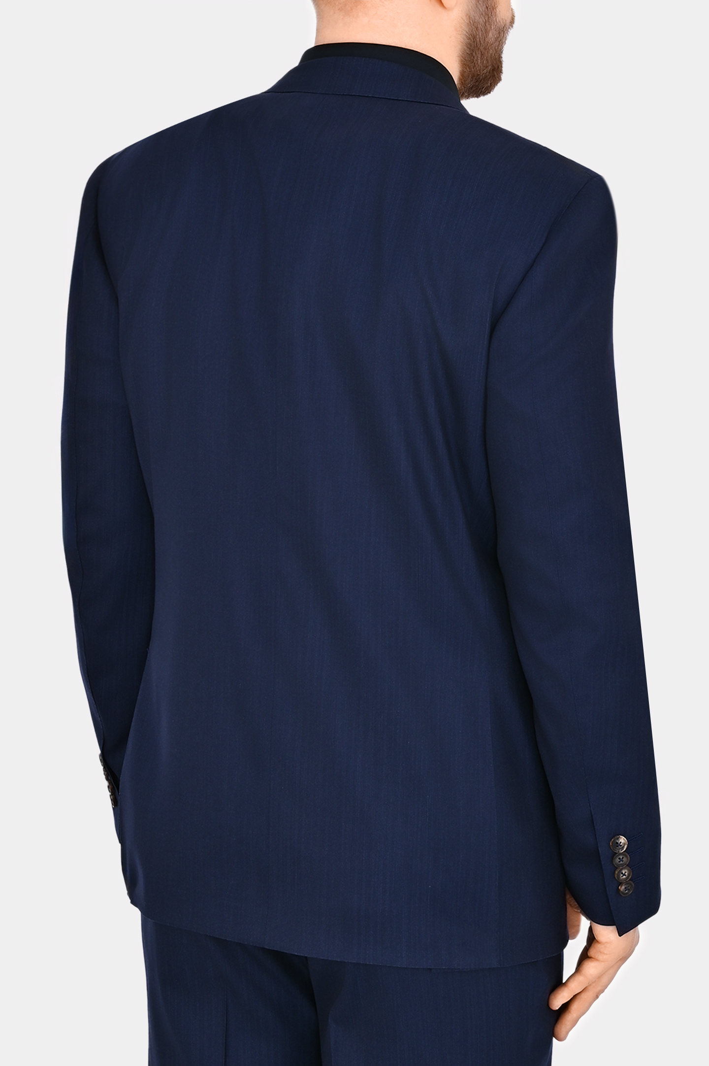 Костюм из смеси шерсти, шелка и эластана CANALI AX04335 E11280, цвет: Темно-синий, Мужской