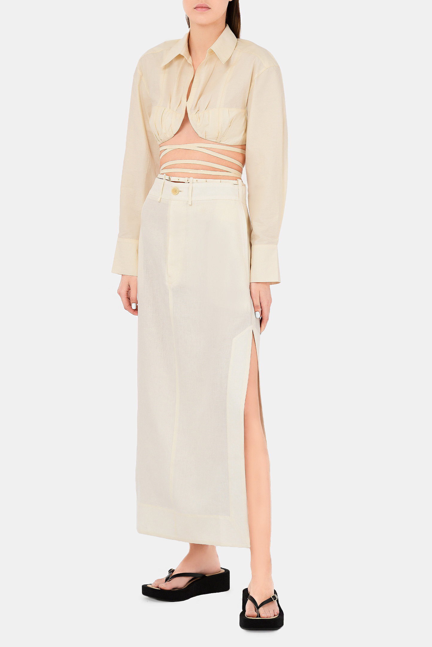 Блуза JACQUEMUS 211SH03-211, цвет: Молочный, Женский