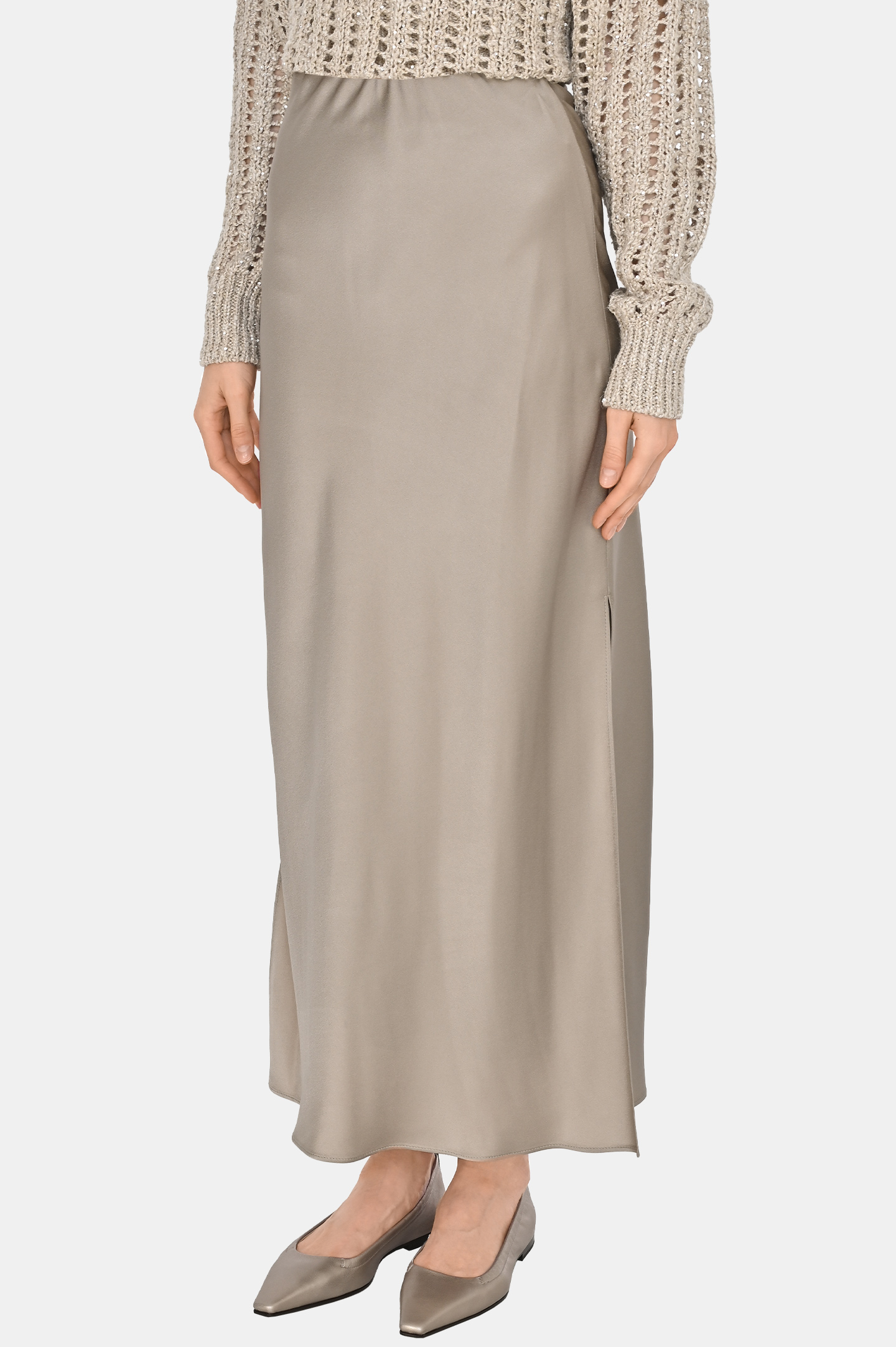 Юбка BRUNELLO  CUCINELLI M0H38G3396, цвет: Серый, Женский
