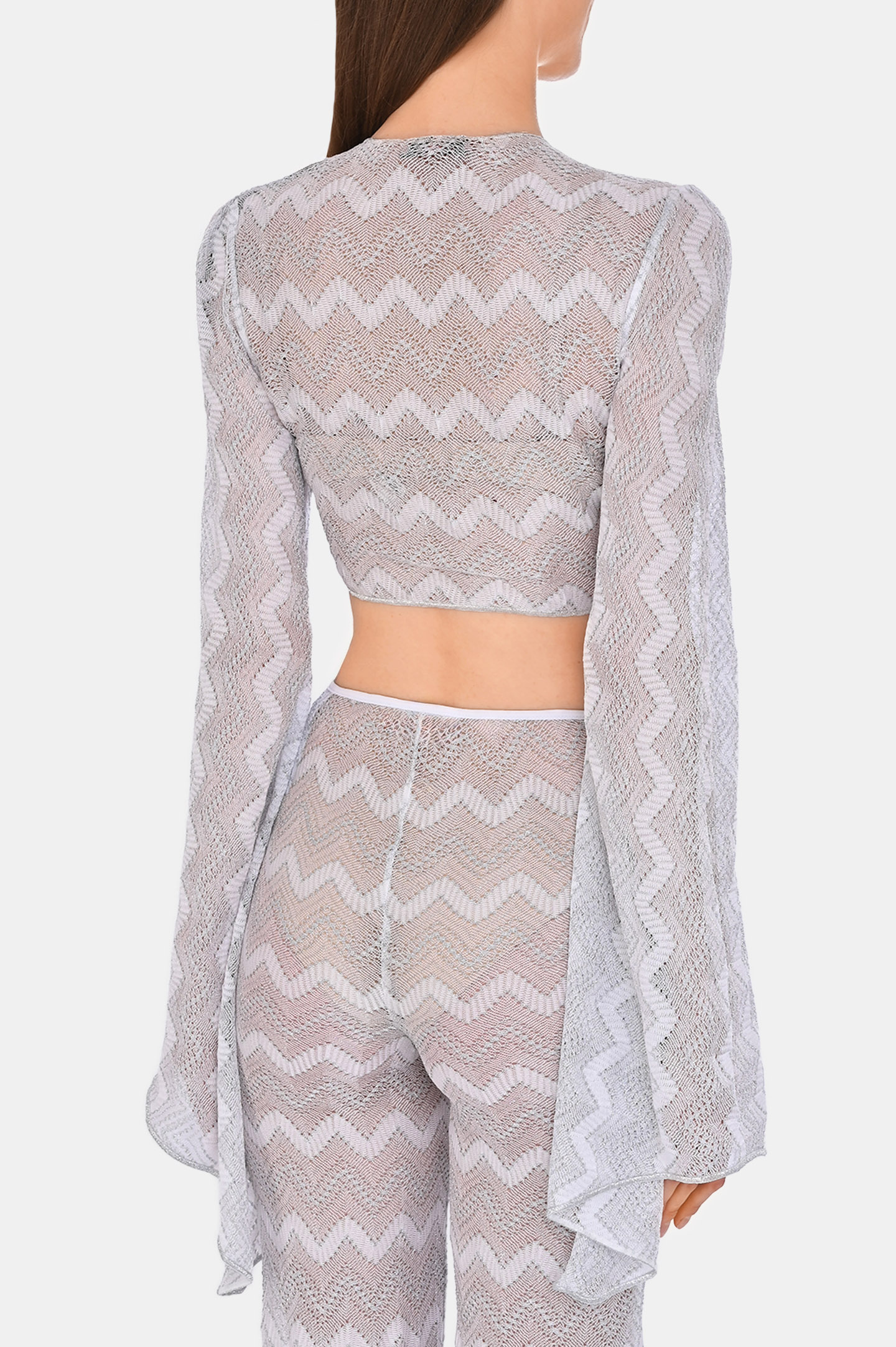 Топ MISSONI MS25SK04-BR00ZX, цвет: Серебряный, Женский