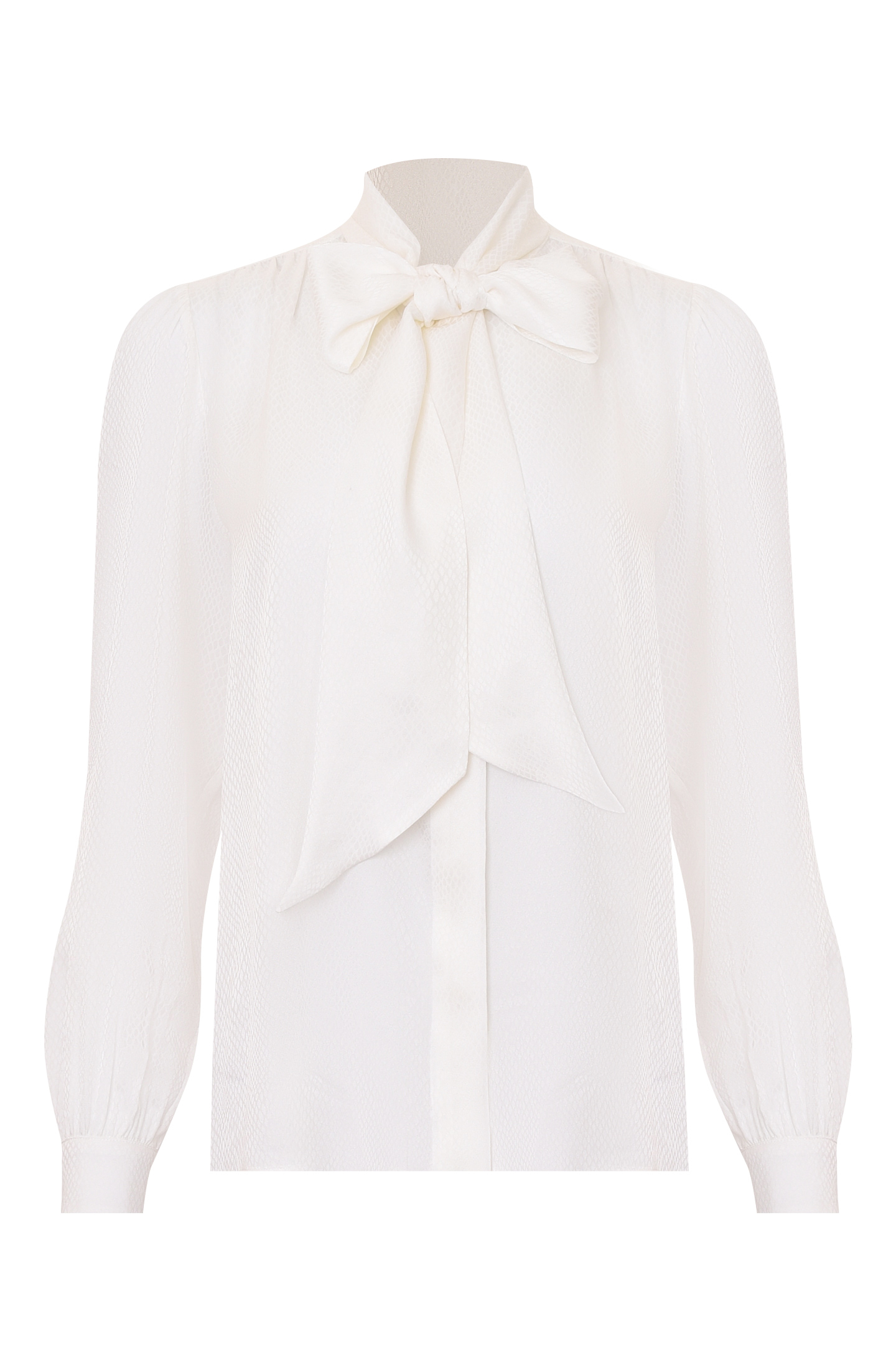Блуза SAINT LAURENT 669023 Y6D34, цвет: Белый, Женский