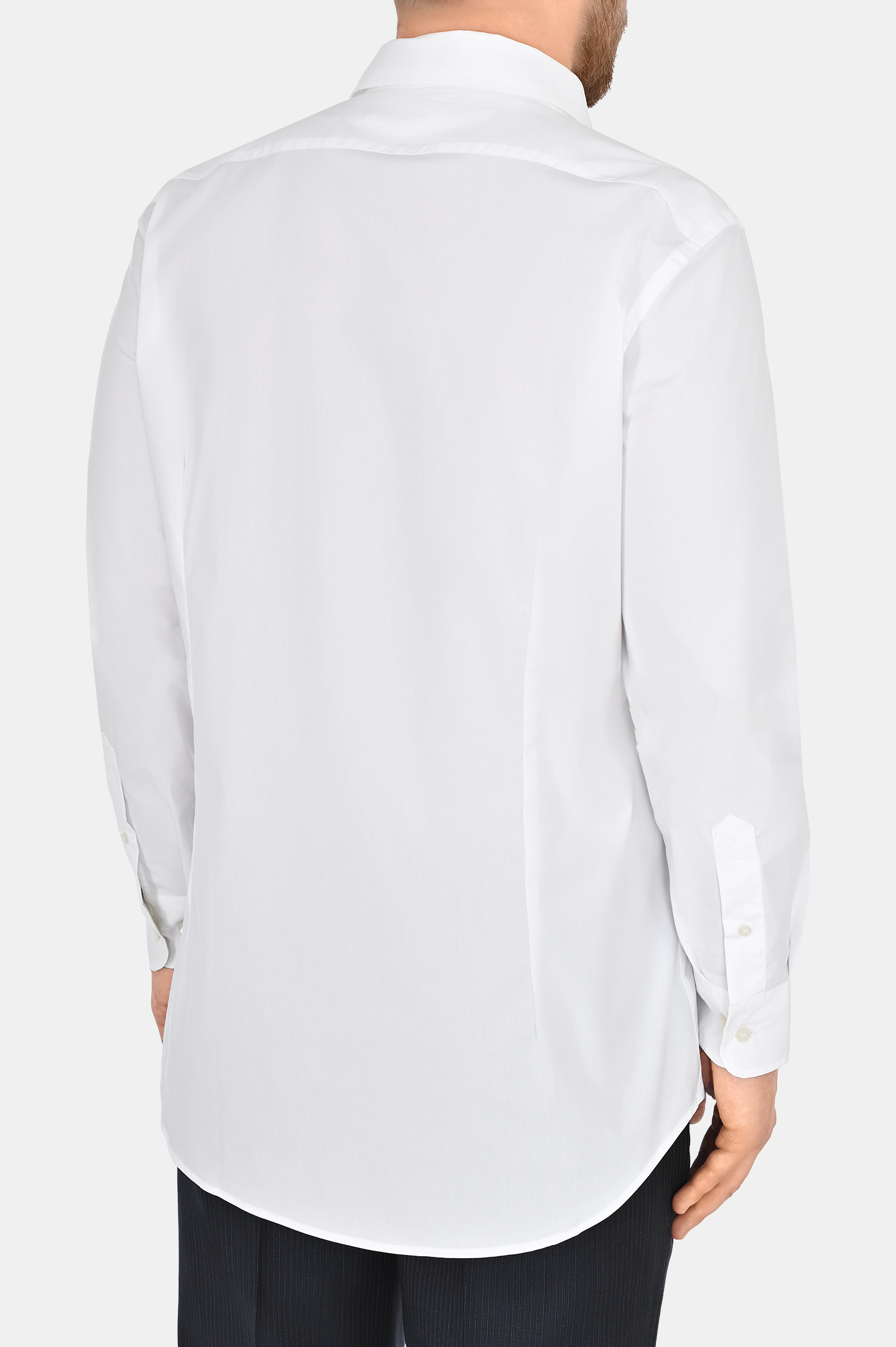 Рубашка из хлопка и эластана ETRO MRIB0001 AV202, цвет: Белый, Мужской