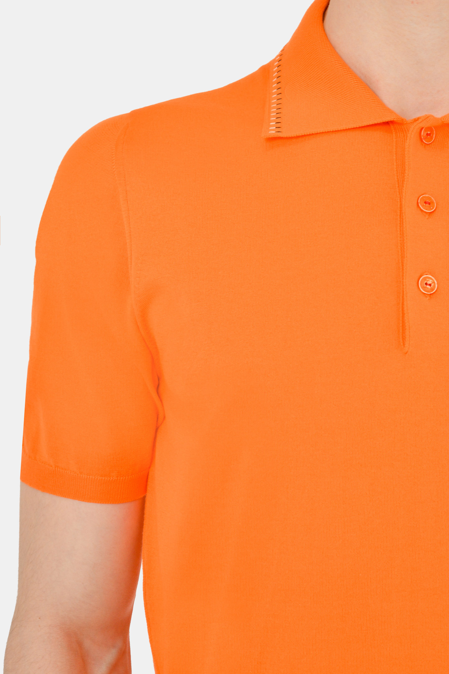 Поло KITON UK1243E21V11, цвет: Оранжевый, Мужской