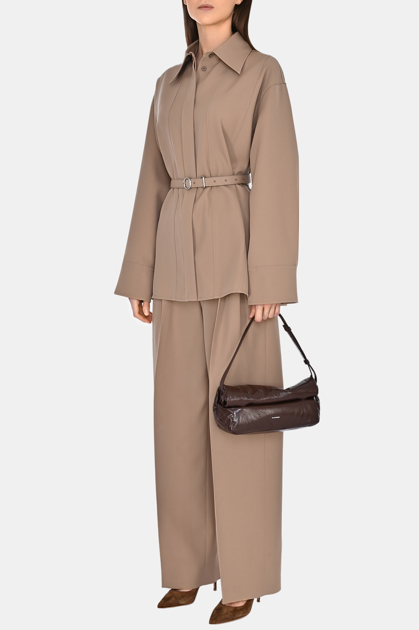 Брюки JIL SANDER J02KA0152 J40002, цвет: Бежевый, Женский