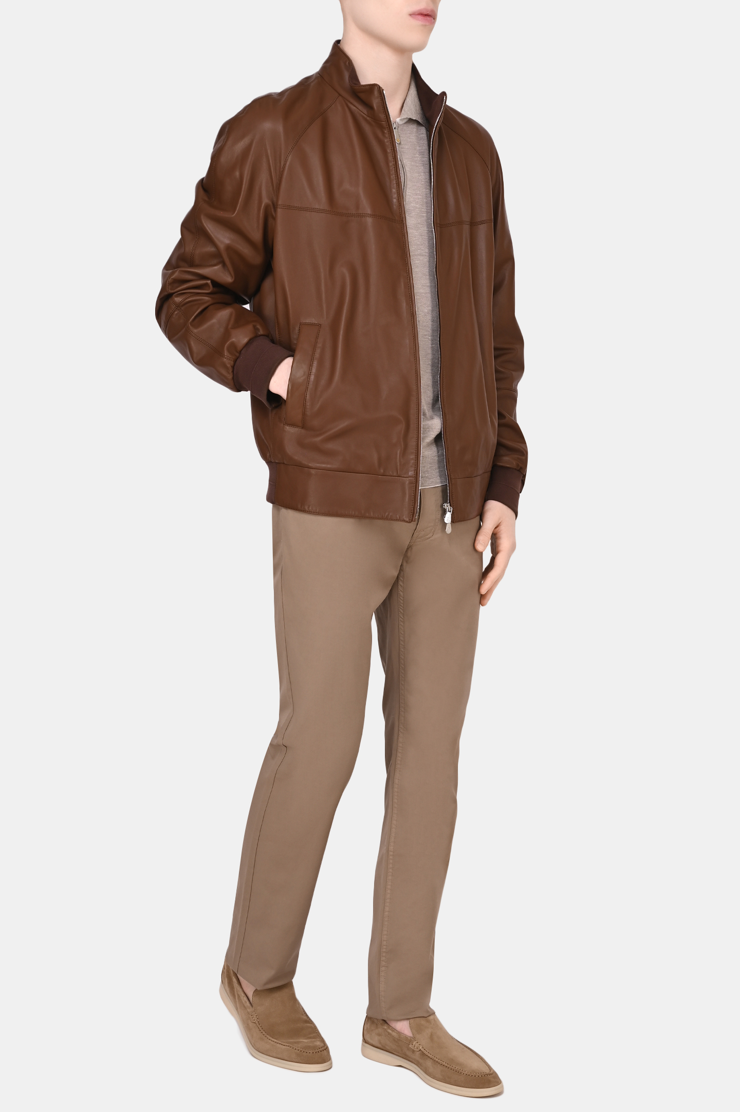 Куртка BRUNELLO  CUCINELLI MPTAN1693, цвет: Коричневый, Мужской