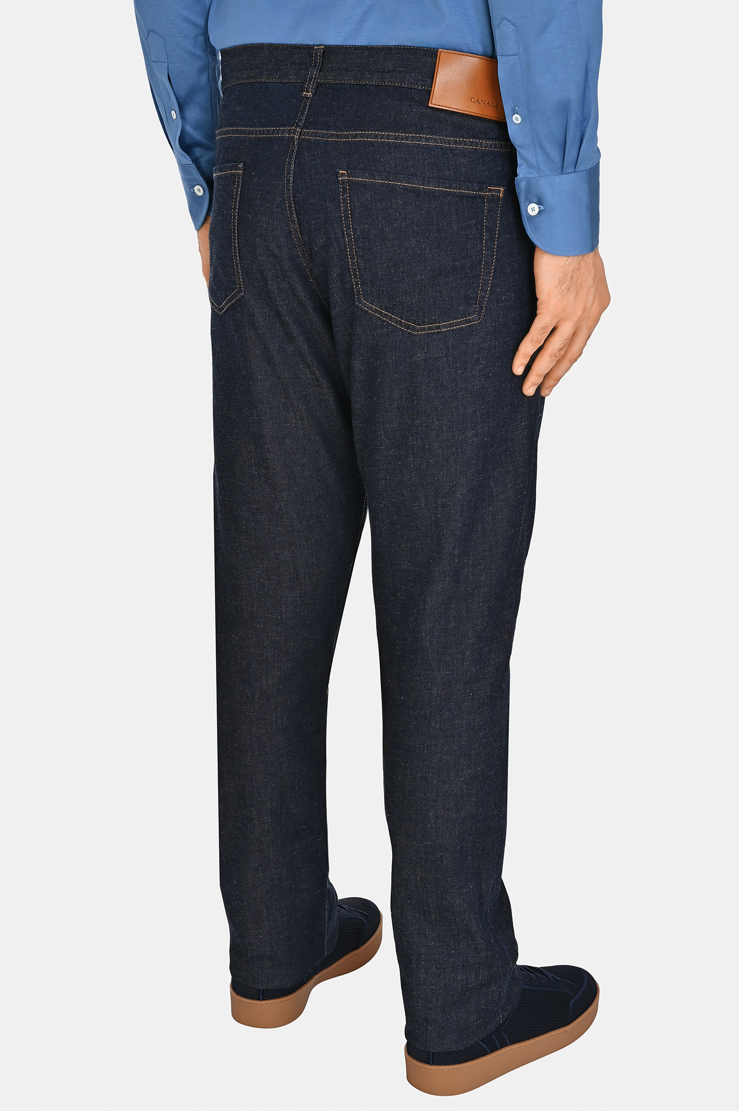 Джинсы (Брюки) CANALI PD01349 91719, цвет: Темно-синий, Мужской