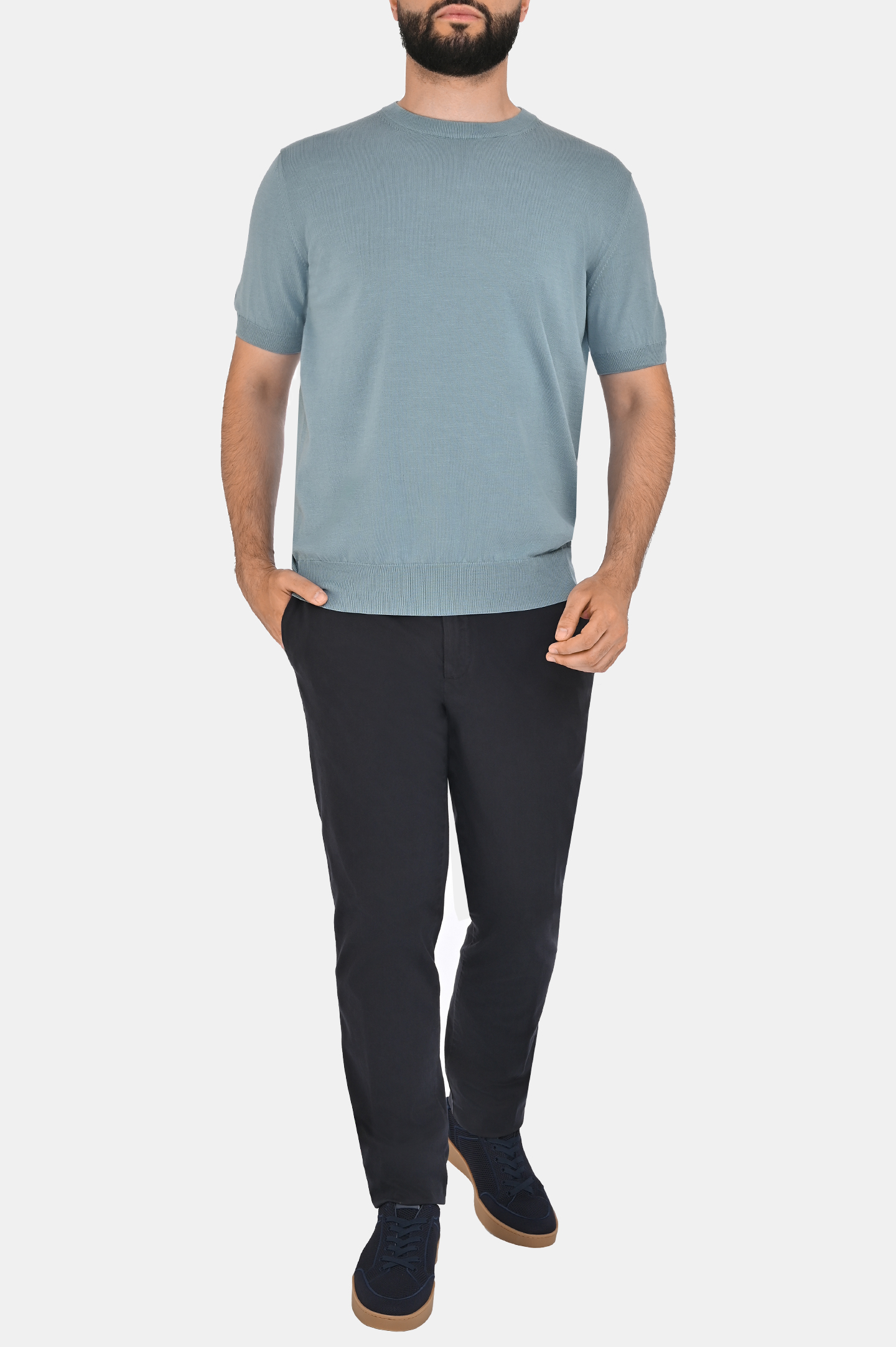Поло CANALI MK00145 C0719, цвет: Зеленый, Мужской