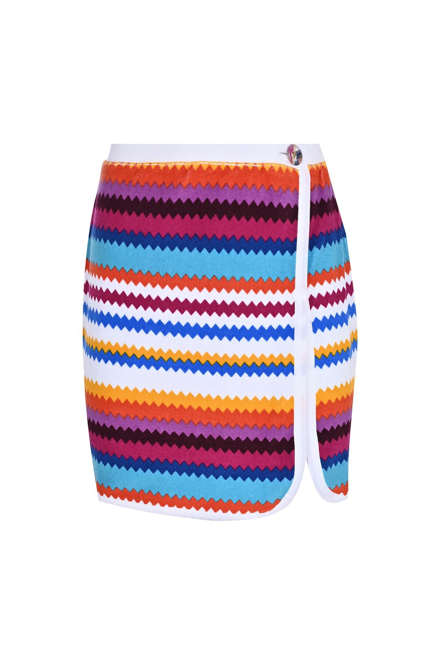Хлопковая юбка в полоску MISSONI MS24SH0B-BJ00J8, цвет: Разноцветный, Женский