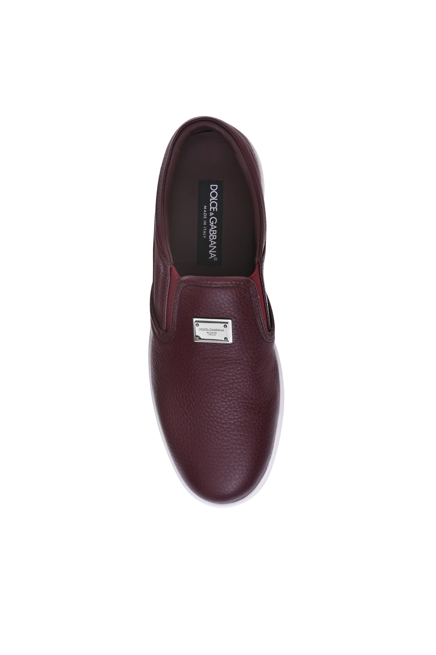 Слипоны DOLCE & GABBANA CS2321 A8034, цвет: Бордовый, Мужской