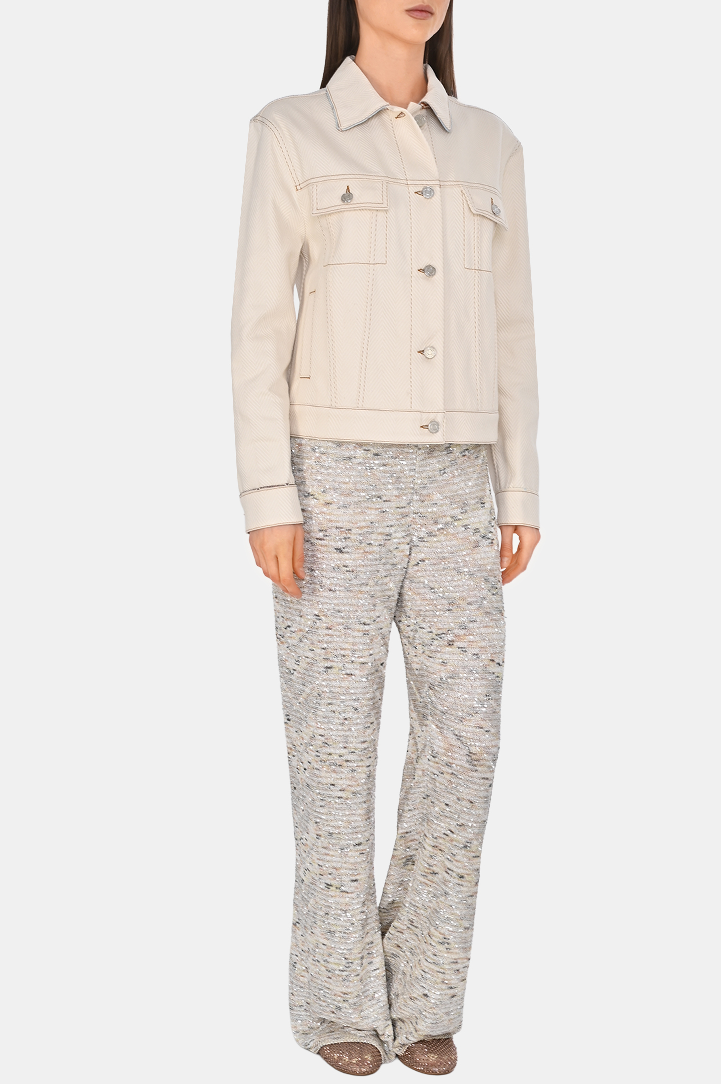 Куртка MISSONI DS25SC01-BW00UO, цвет: Молочный, Женский