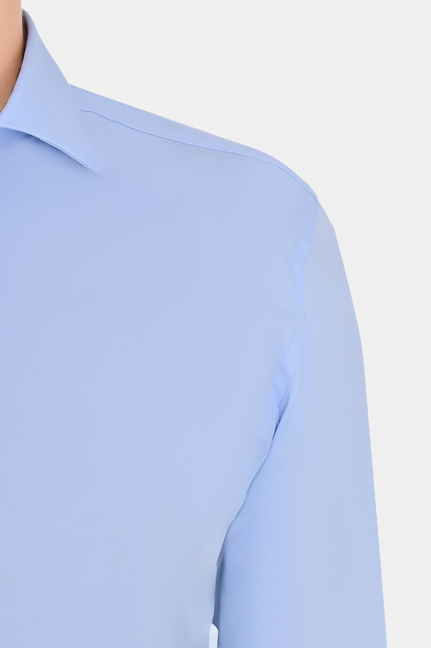 Рубашка из смеси хлопка, полиамида и эластана CANALI GA01222 7C3, цвет: Голубой, Мужской