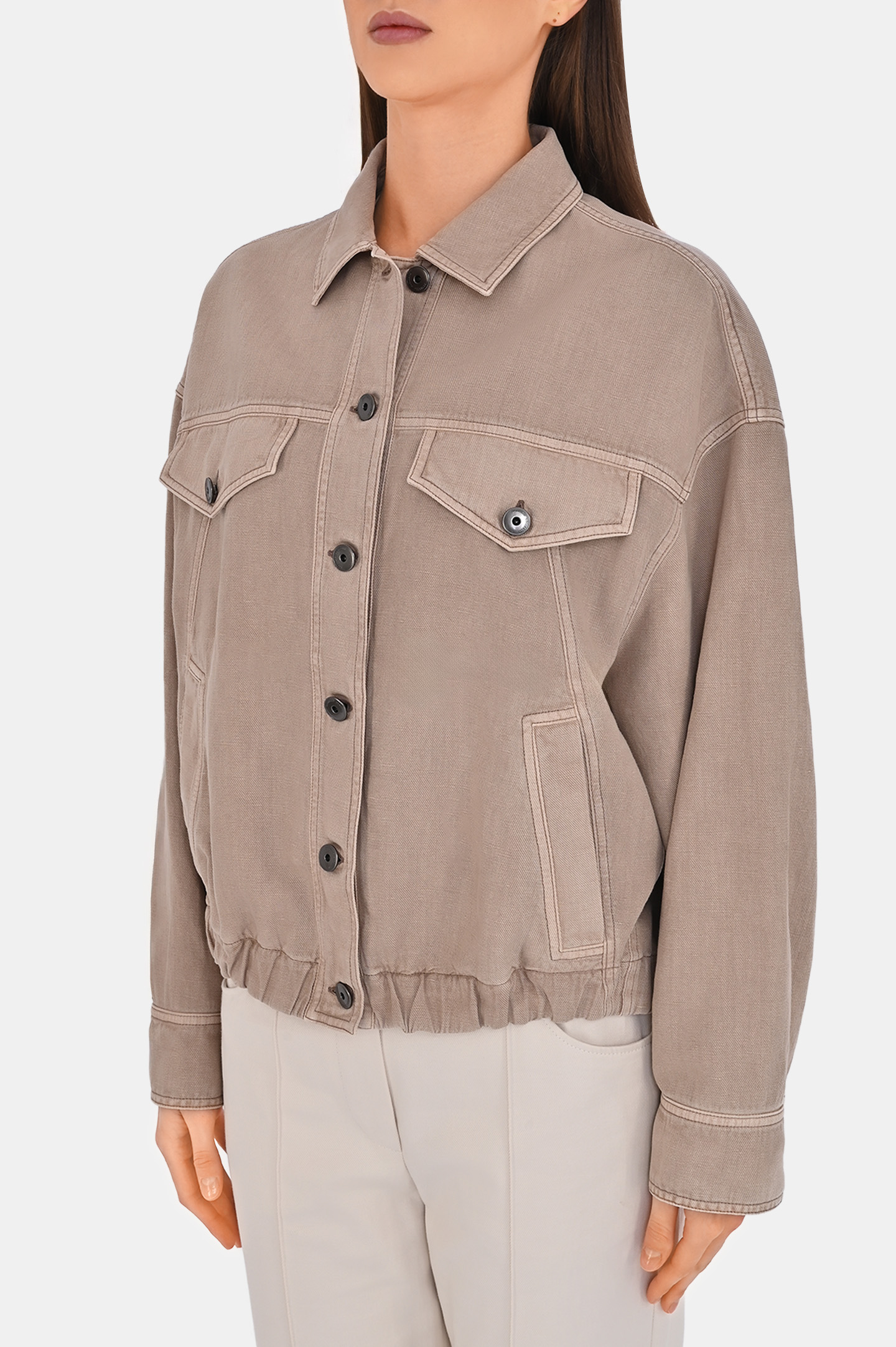 Куртка BRUNELLO  CUCINELLI ML996FX716, цвет: Бежевый, Женский