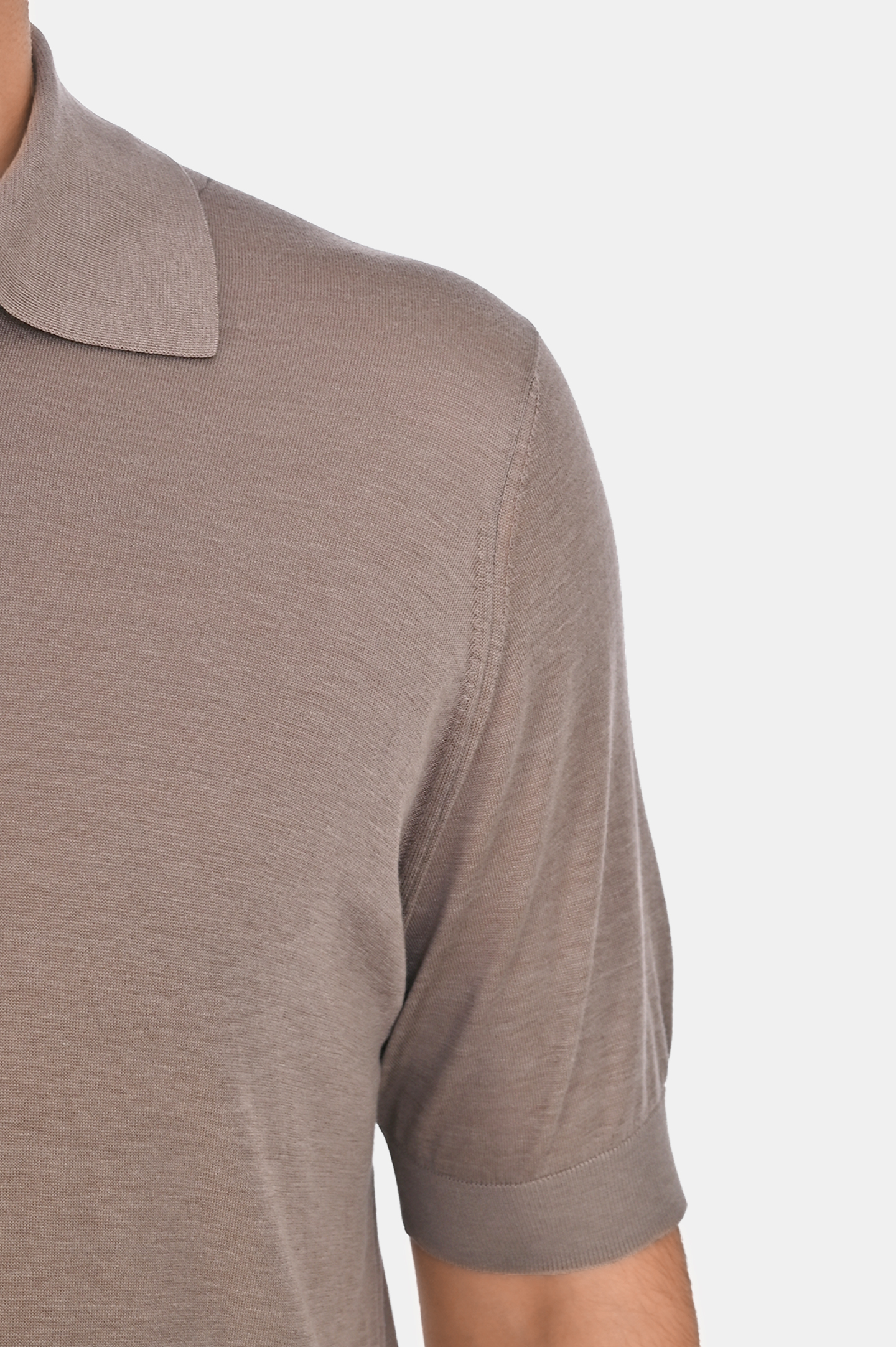 Поло BRUNELLO  CUCINELLI MNB805405, цвет: Коричневый, Мужской