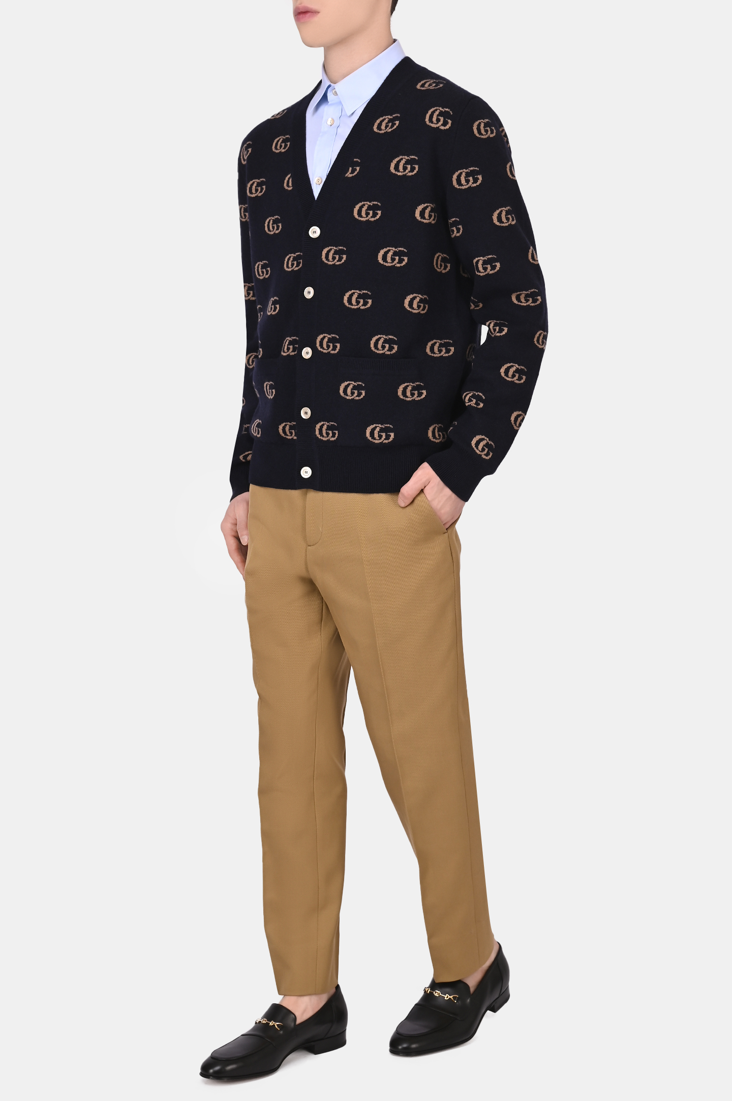 Кардиган GUCCI 660285 XKB3T, цвет: Синий, Мужской