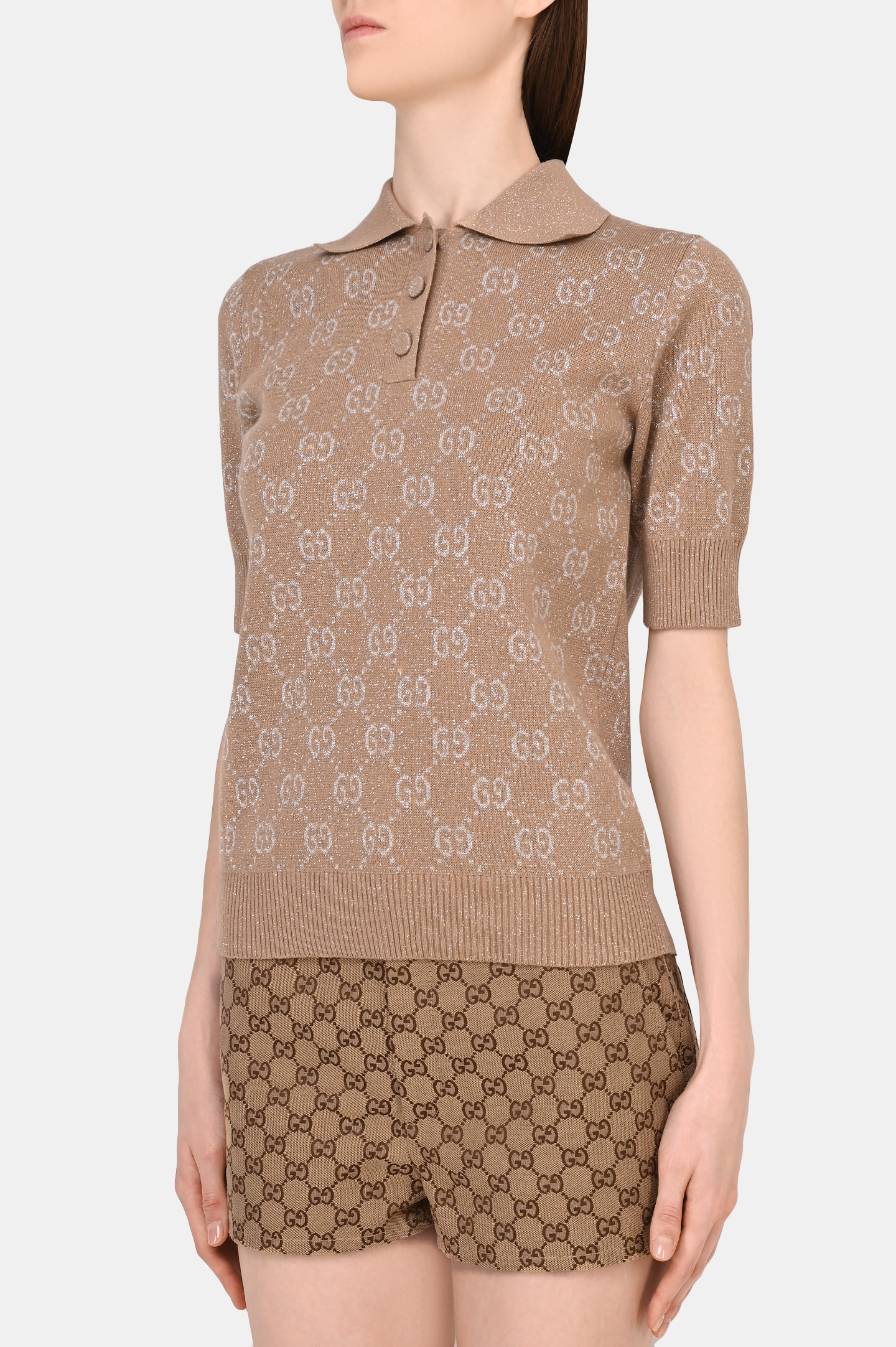 Джемпер (Поло) GUCCI 678435 XKB54, цвет: Бежевый, Женский