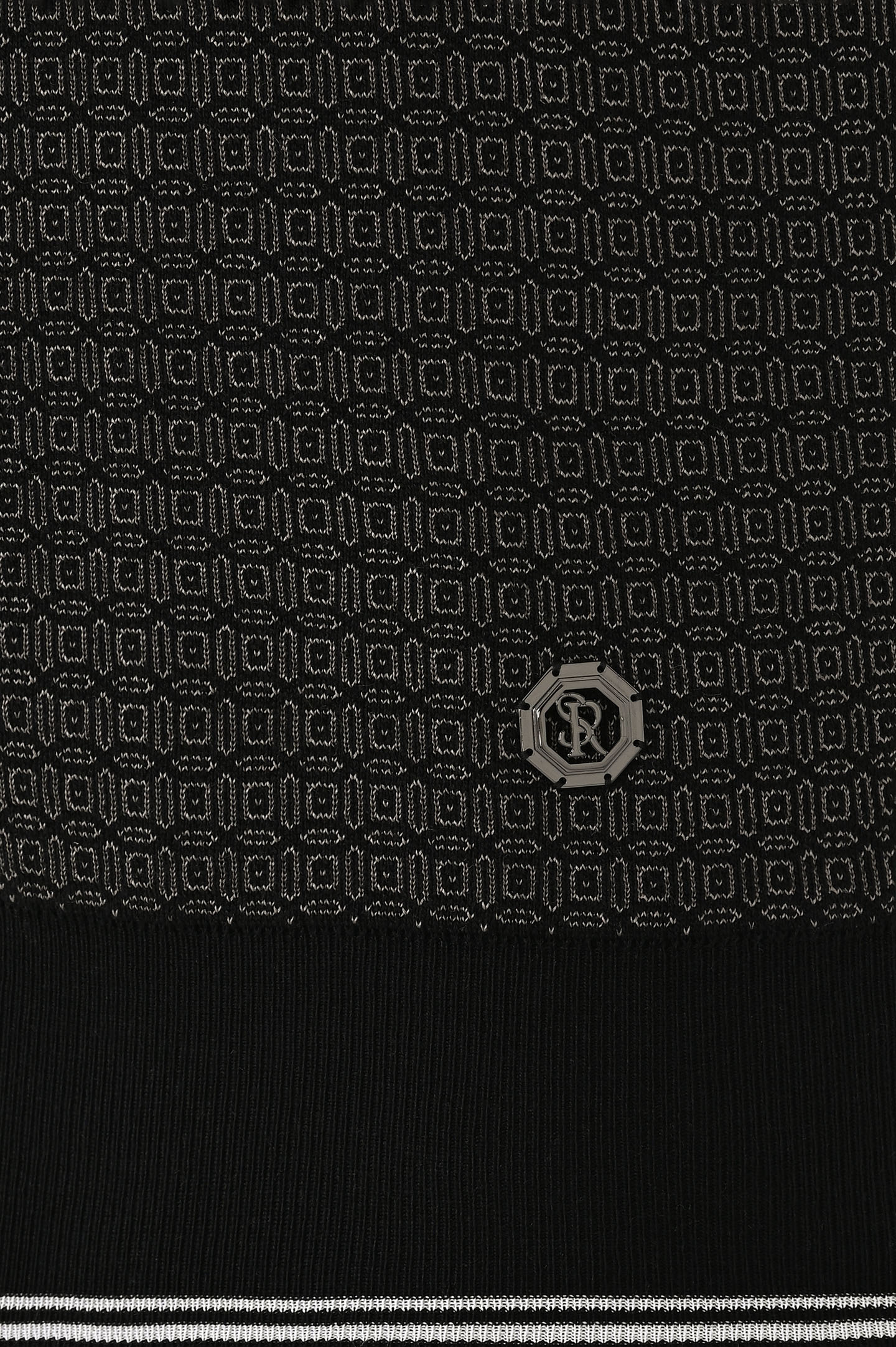 Поло из хлопка и шелка на молнии STEFANO RICCI K818070P31 F24175, цвет: Черный, Мужской