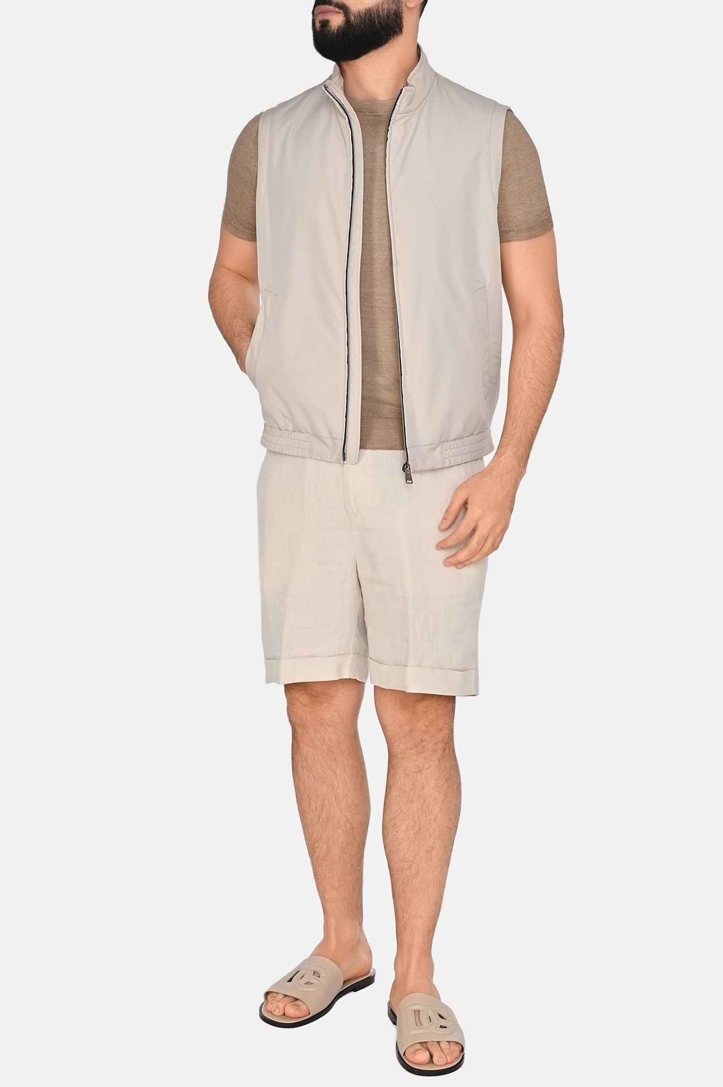 Жилет CANALI SG01121 O40989UG, цвет: Молочный, Мужской