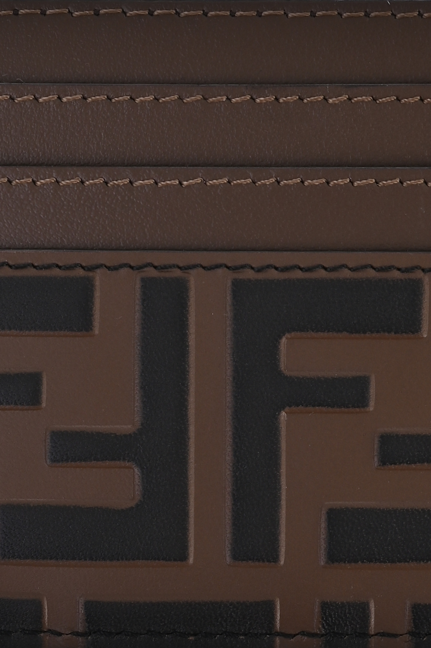 Держатель для карт FENDI 8M0445AAFM, цвет: Коричневый, Женский