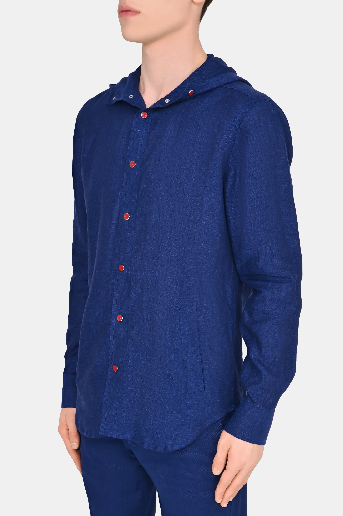 Рубашка KITON UMCMARH084010, цвет: Синий, Мужской