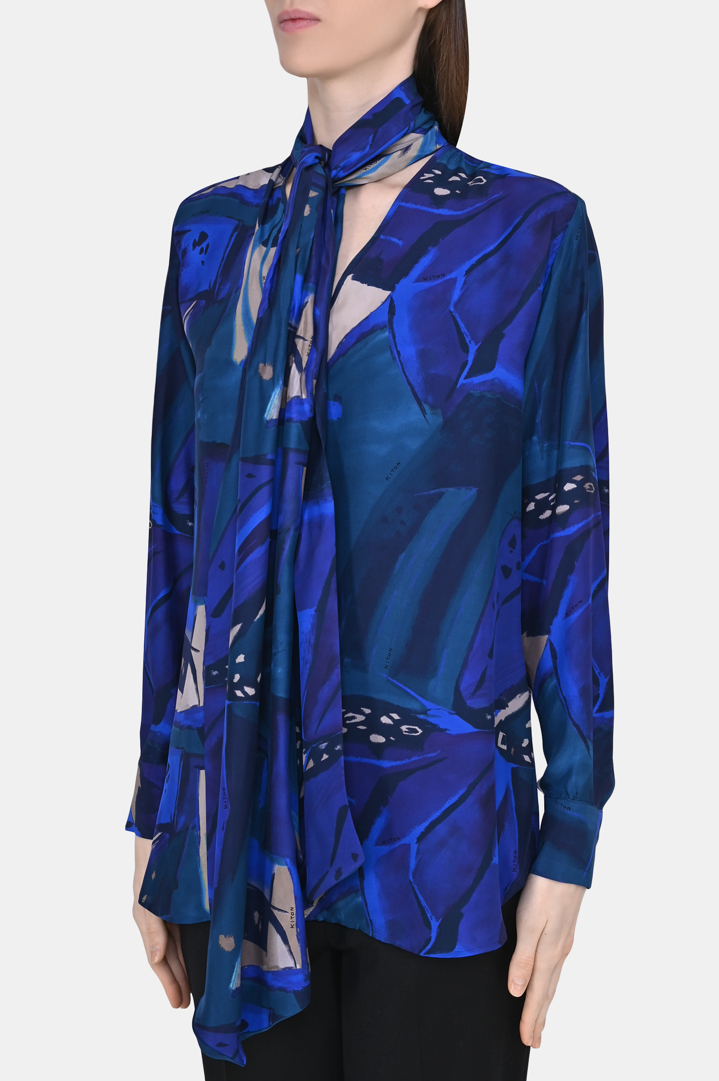 Блуза KITON D50401K0553, цвет: Синий, Женский