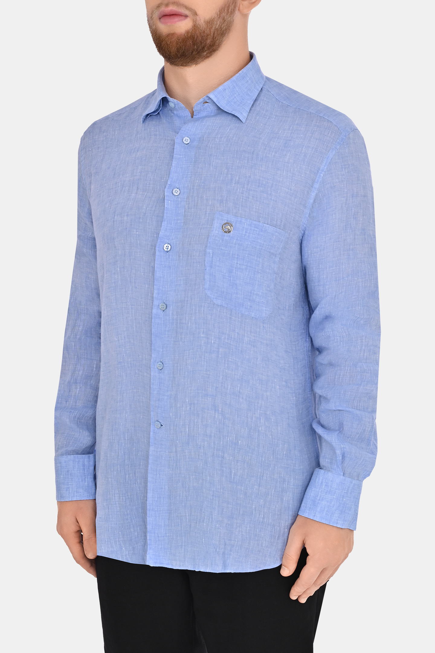 Рубашка STEFANO RICCI MC004932 LX2330, цвет: Голубой, Мужской