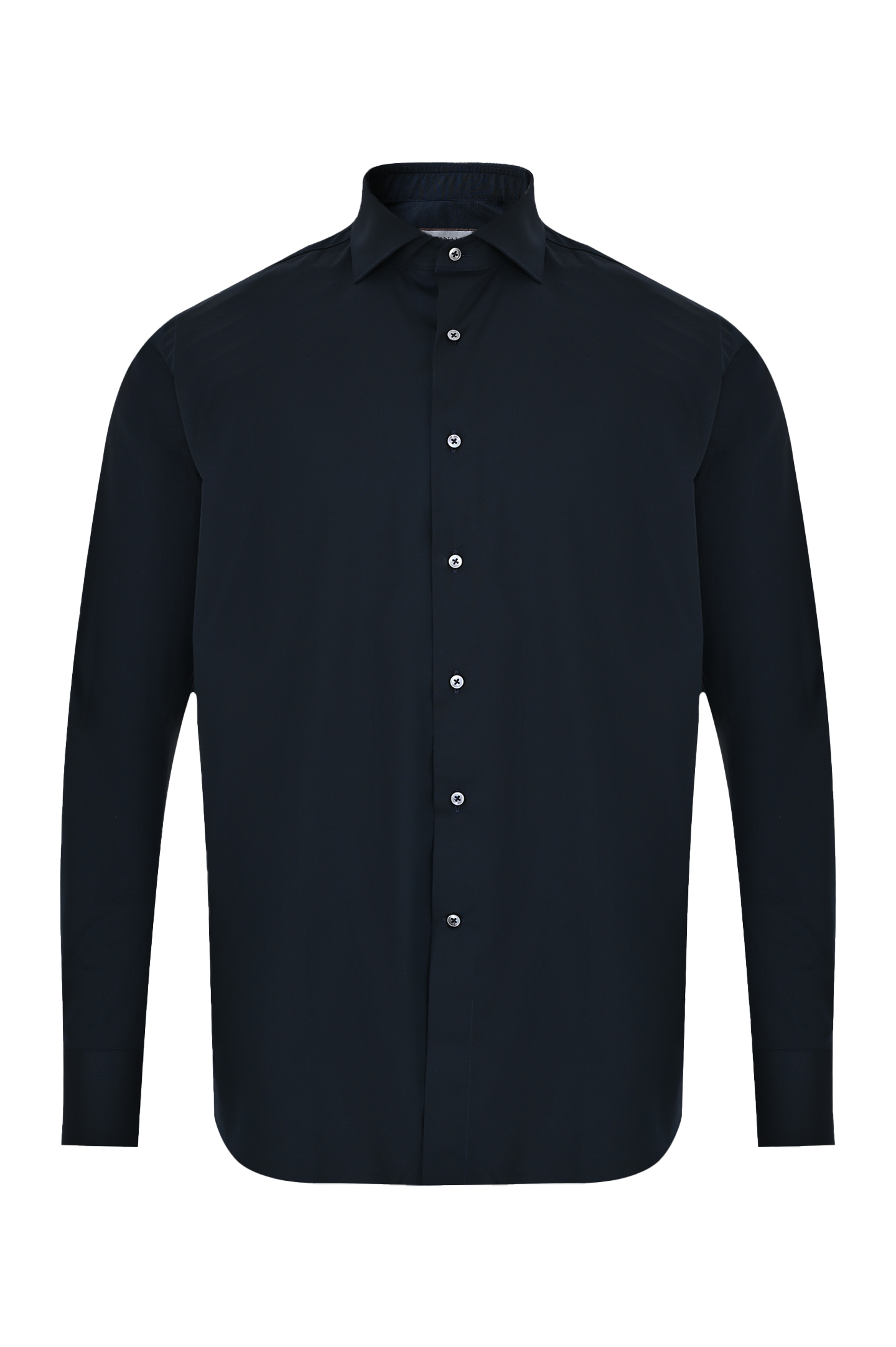 Рубашка из хлопка и эластана CANALI GD02832 7C3/1, цвет: Темно-синий, Мужской