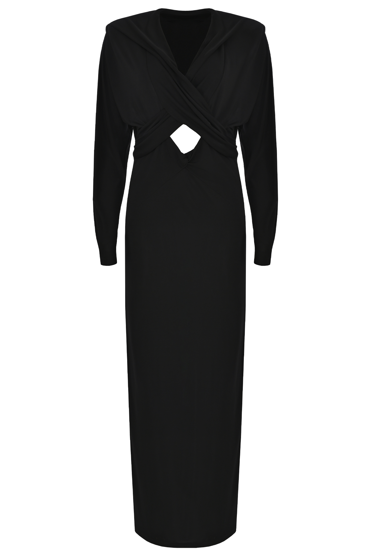 Платье с капюшоном и открытой спиной JACOB LEE WDV001SS24B, цвет: Черный, Женский